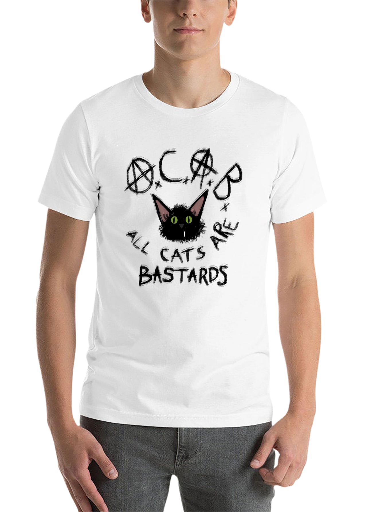 Black ACAB All Cats Are Bastards Black T-Shirt view 14