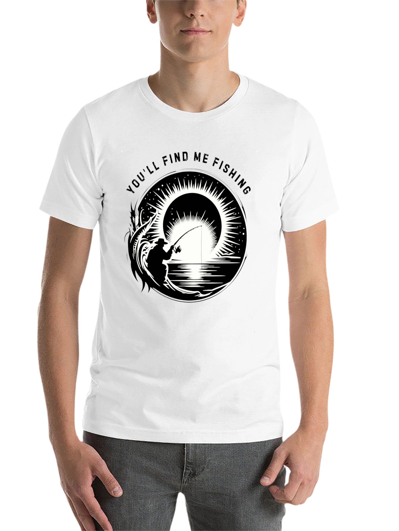 Black Fishing Graphic Tee - You'll Find Me Fishing view 14