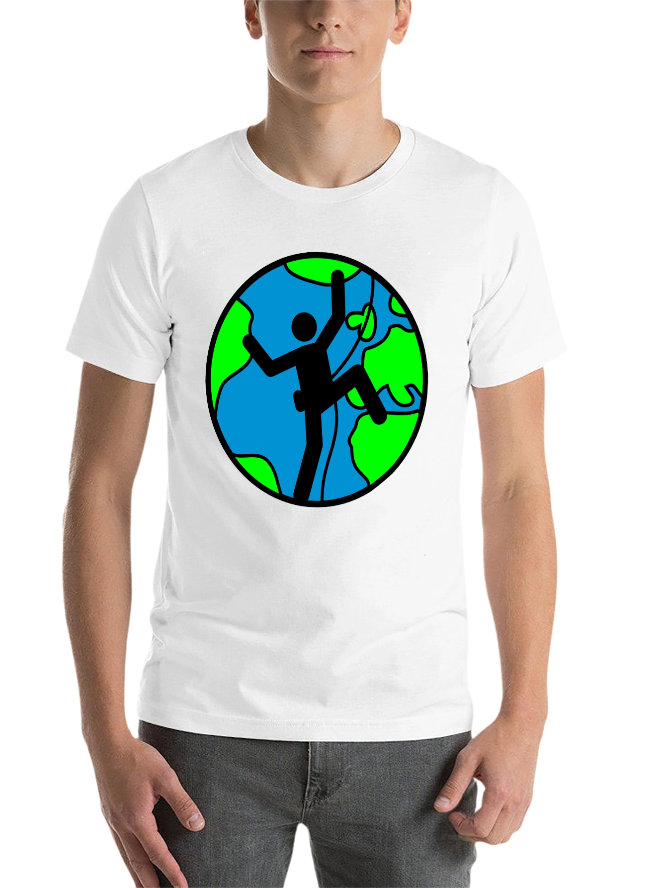 Black Climbing Earth Graphic Black T-Shirt view 14