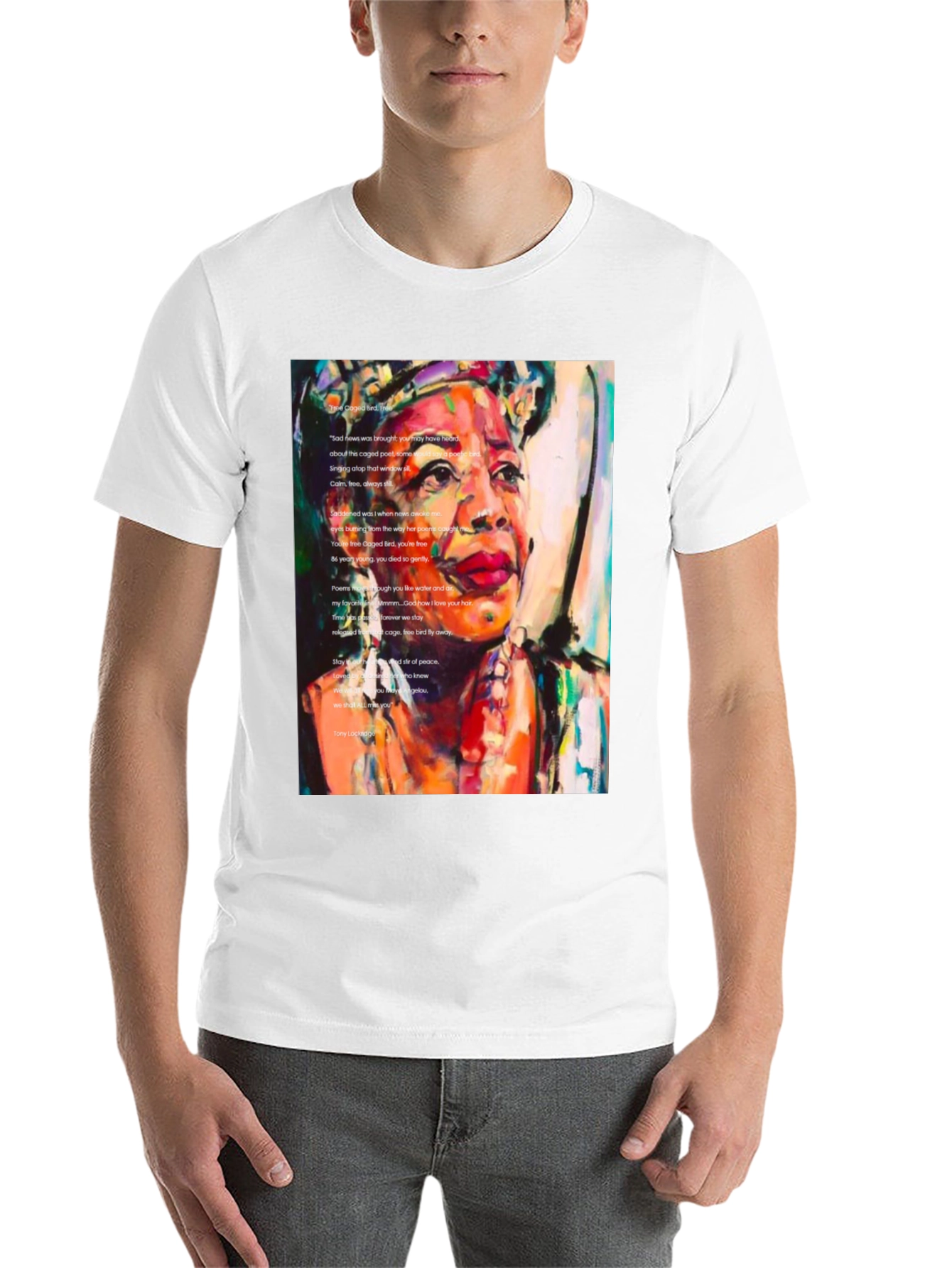 Black Maya Angelou Graphic Tee - Poetic Tribute Shirt view 14