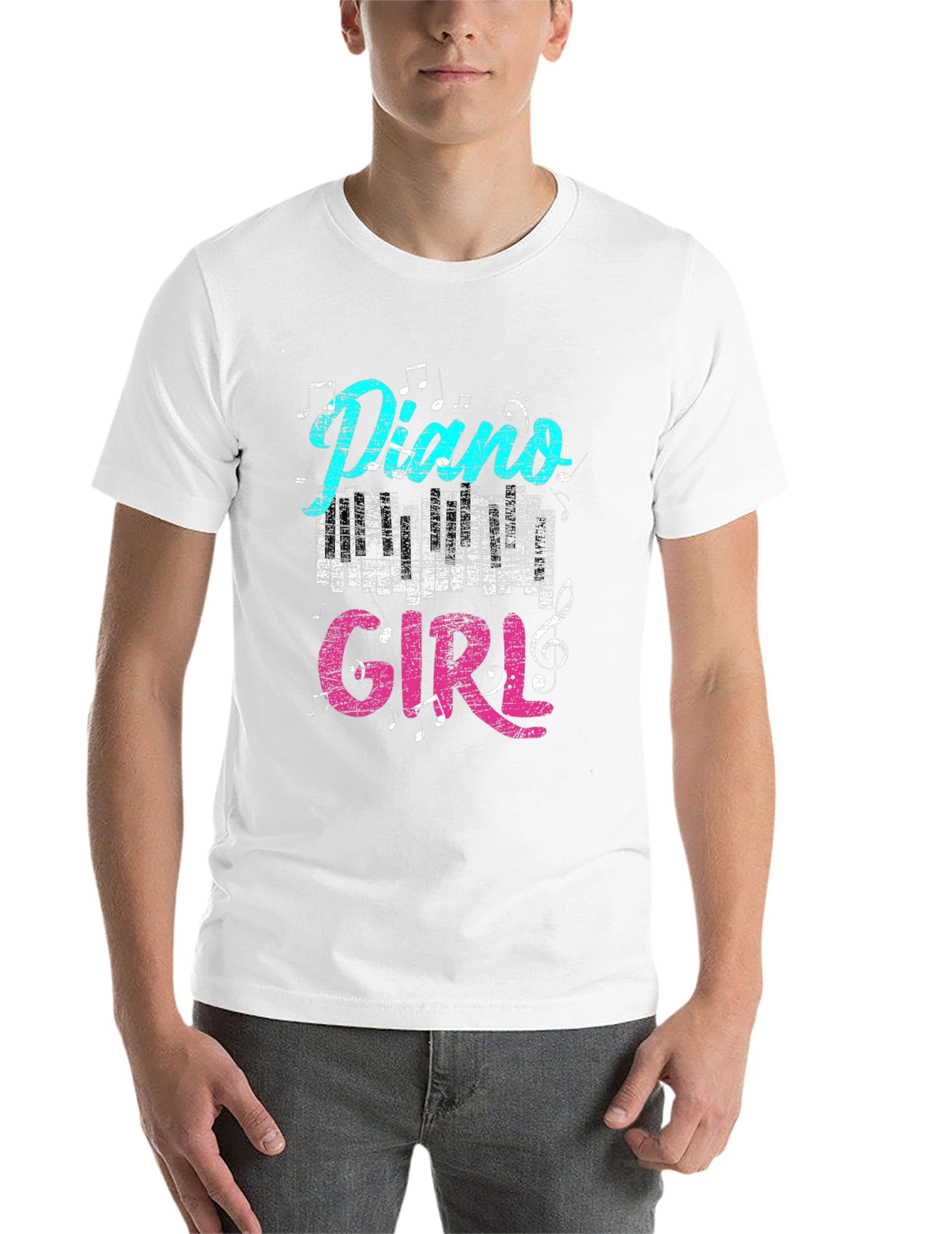 Black Piano Girl T-Shirt - Music Lover Tee view 14