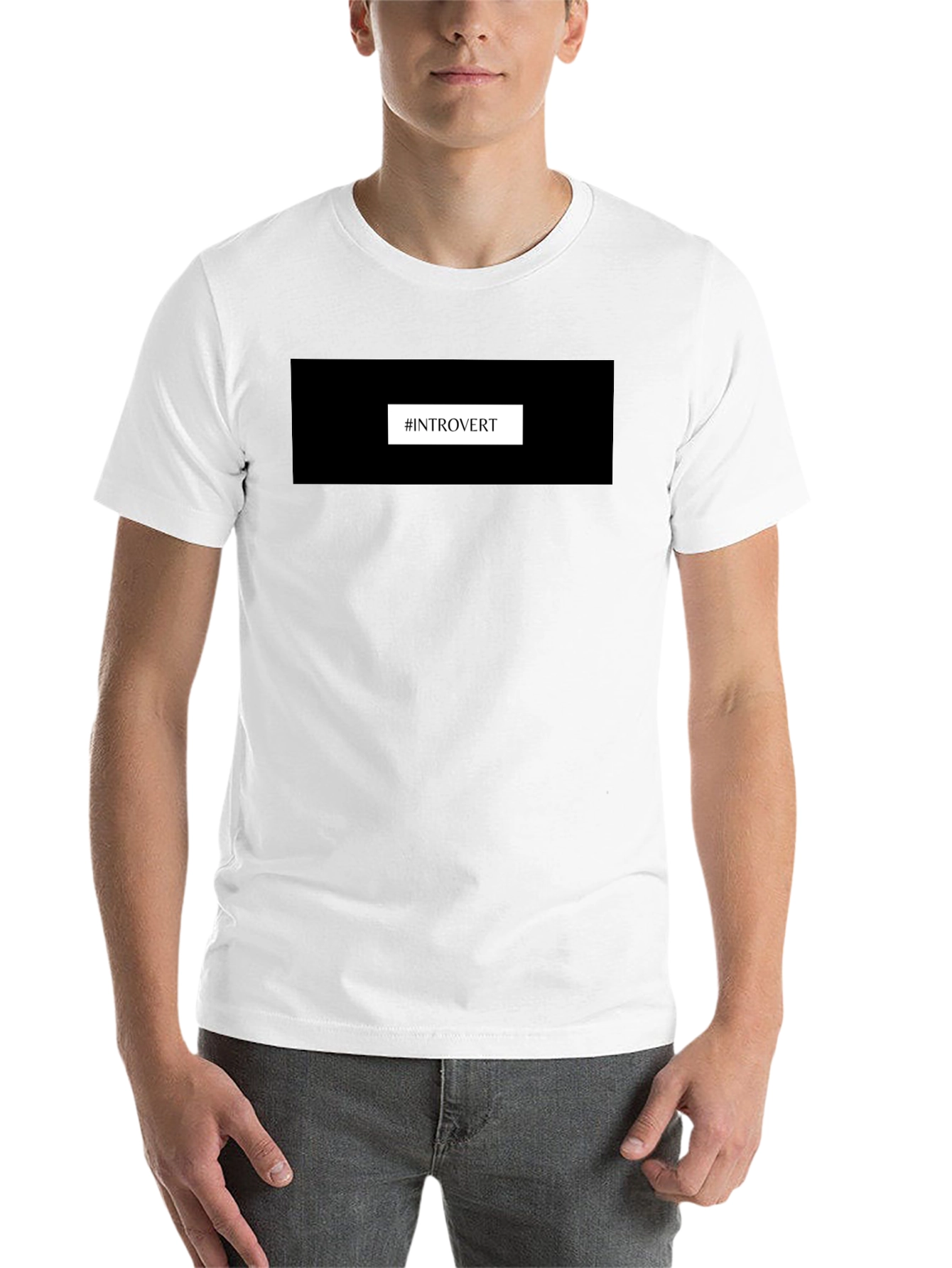 Black Introvert T-Shirt - Black, Comfortable Fit view 14