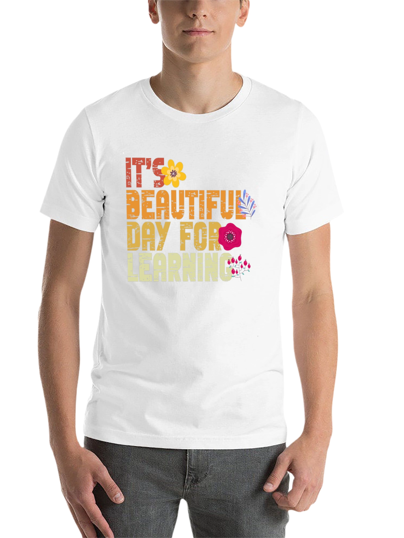 Black Beautiful Day for Learning T-Shirt view 14