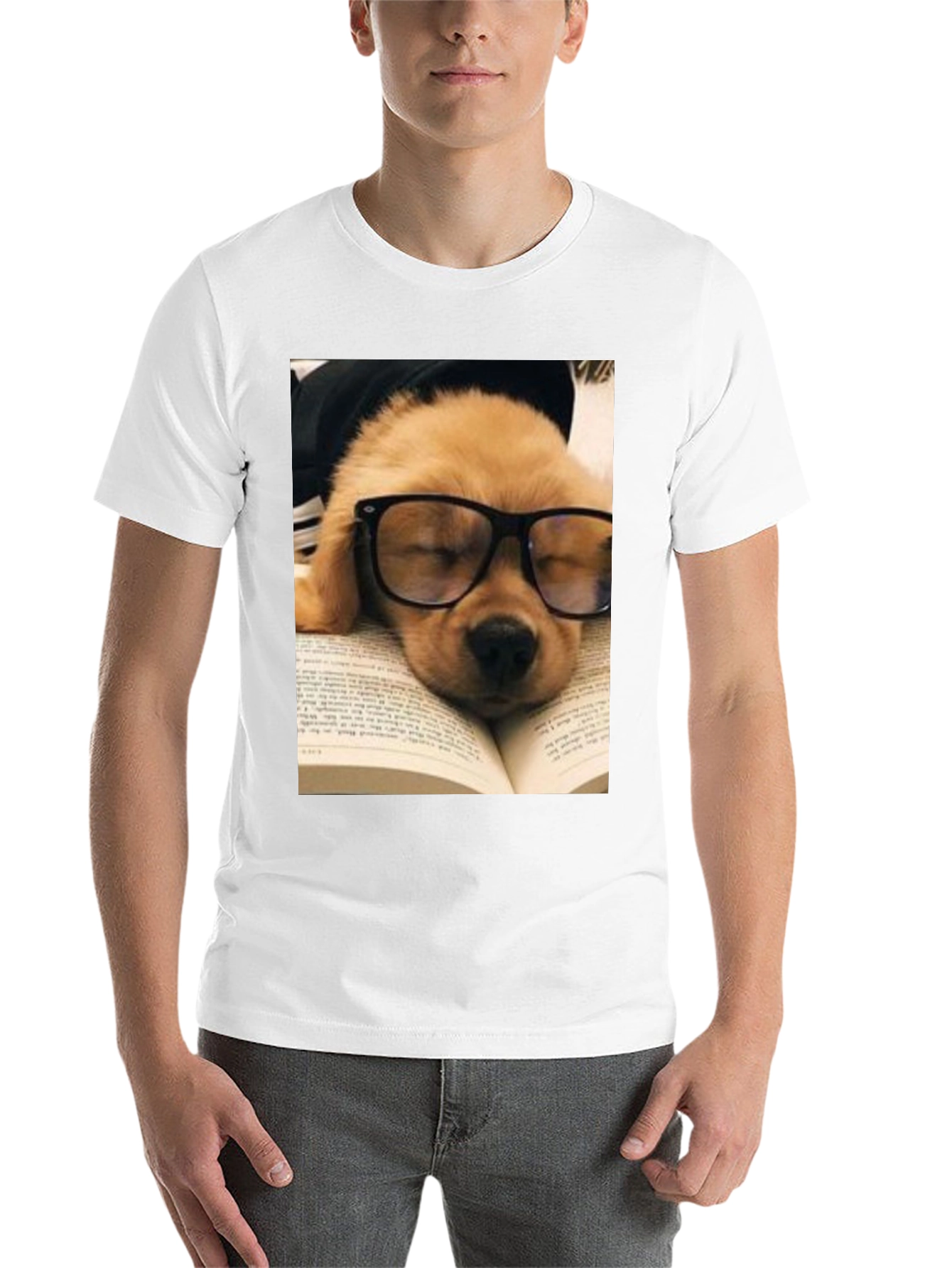 Black Bookworm Pup T-Shirt view 14