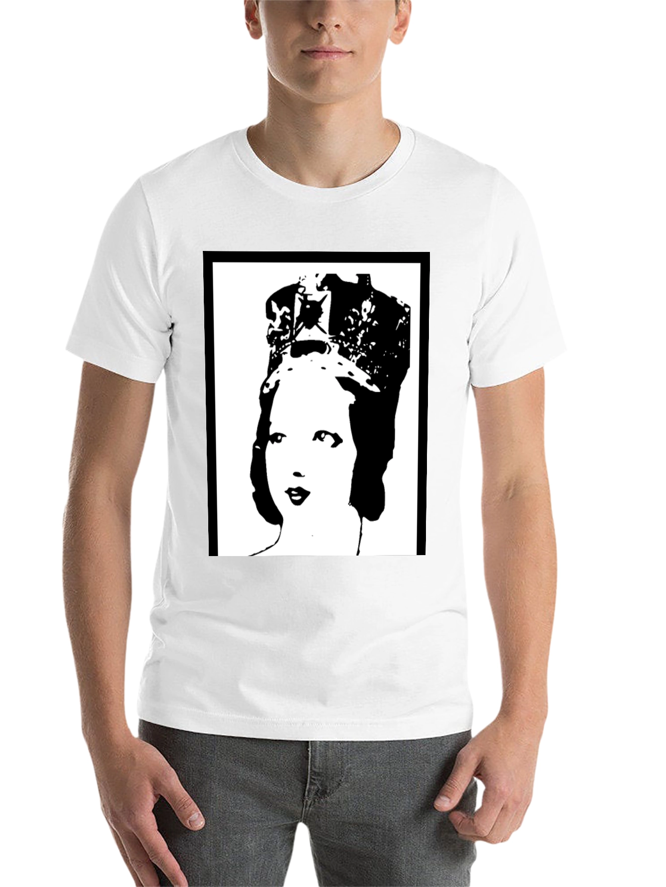 Black Queen Elizabeth Pop Art Black T-Shirt view 14