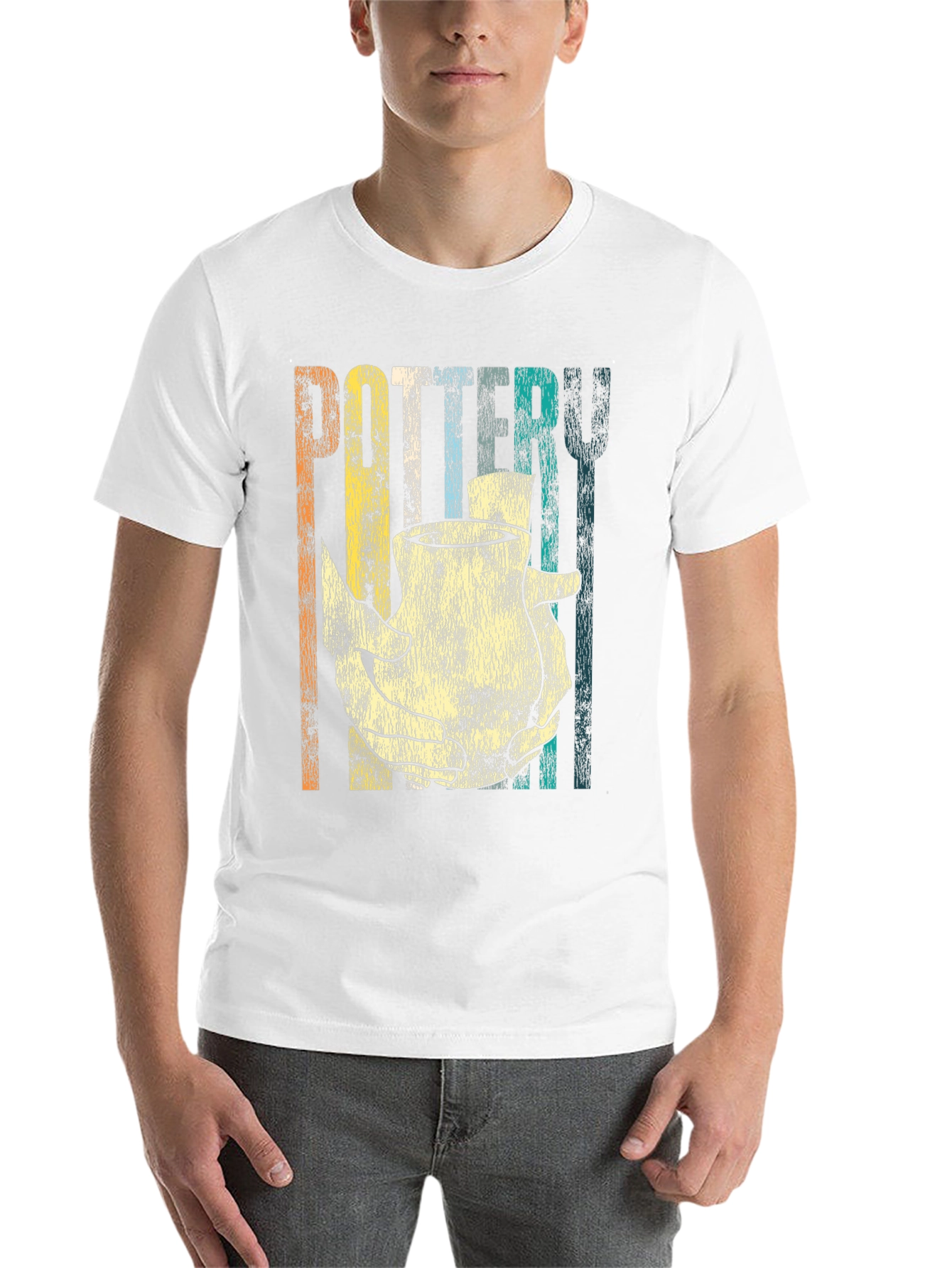 Black Retro Pottery T-Shirt for Craft Lovers view 14