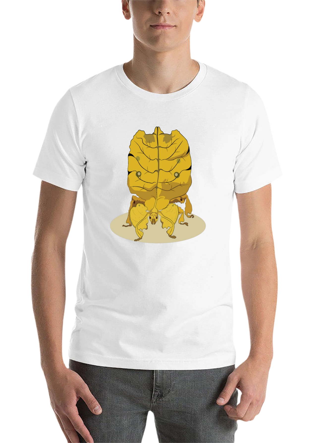 Black Leaf Insect Graphic Tee - Novelty Nature Shirt view 14