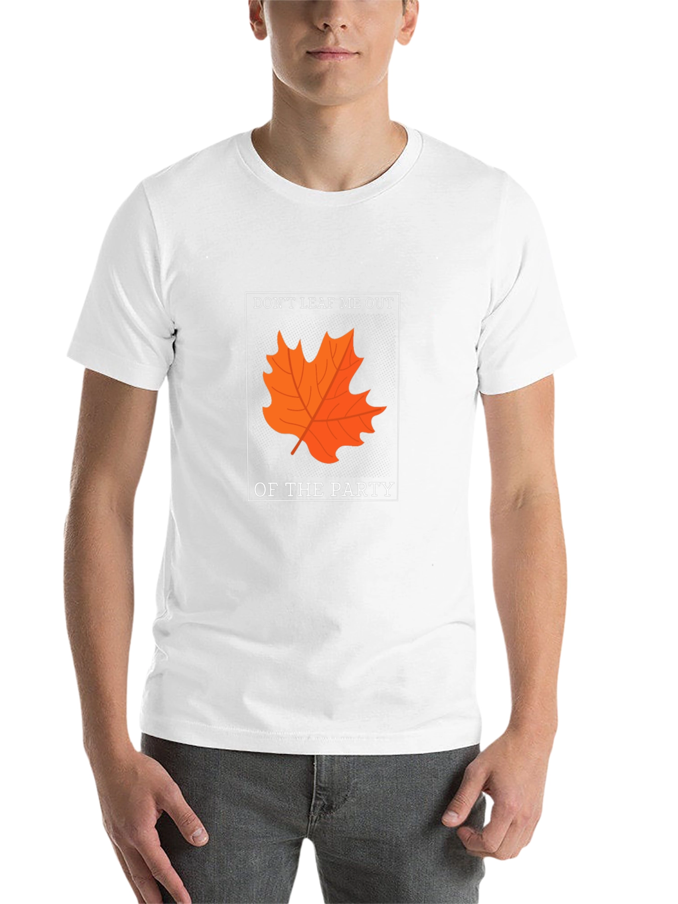 Black Don't Leaf Me Out T-Shirt - Autumn Pun Tee view 14