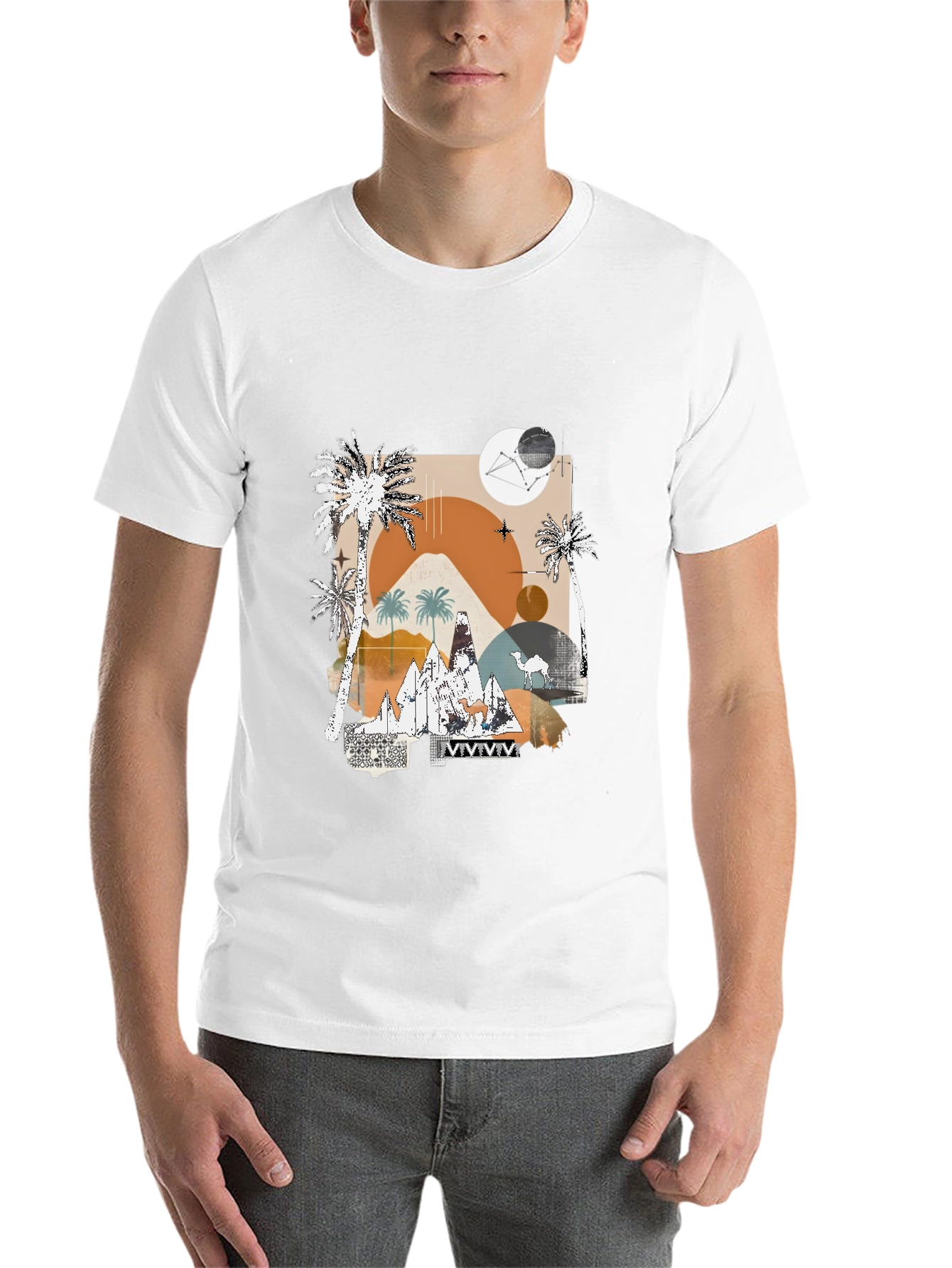 Black Desert Graphic Tee - Modern Abstract Design view 14