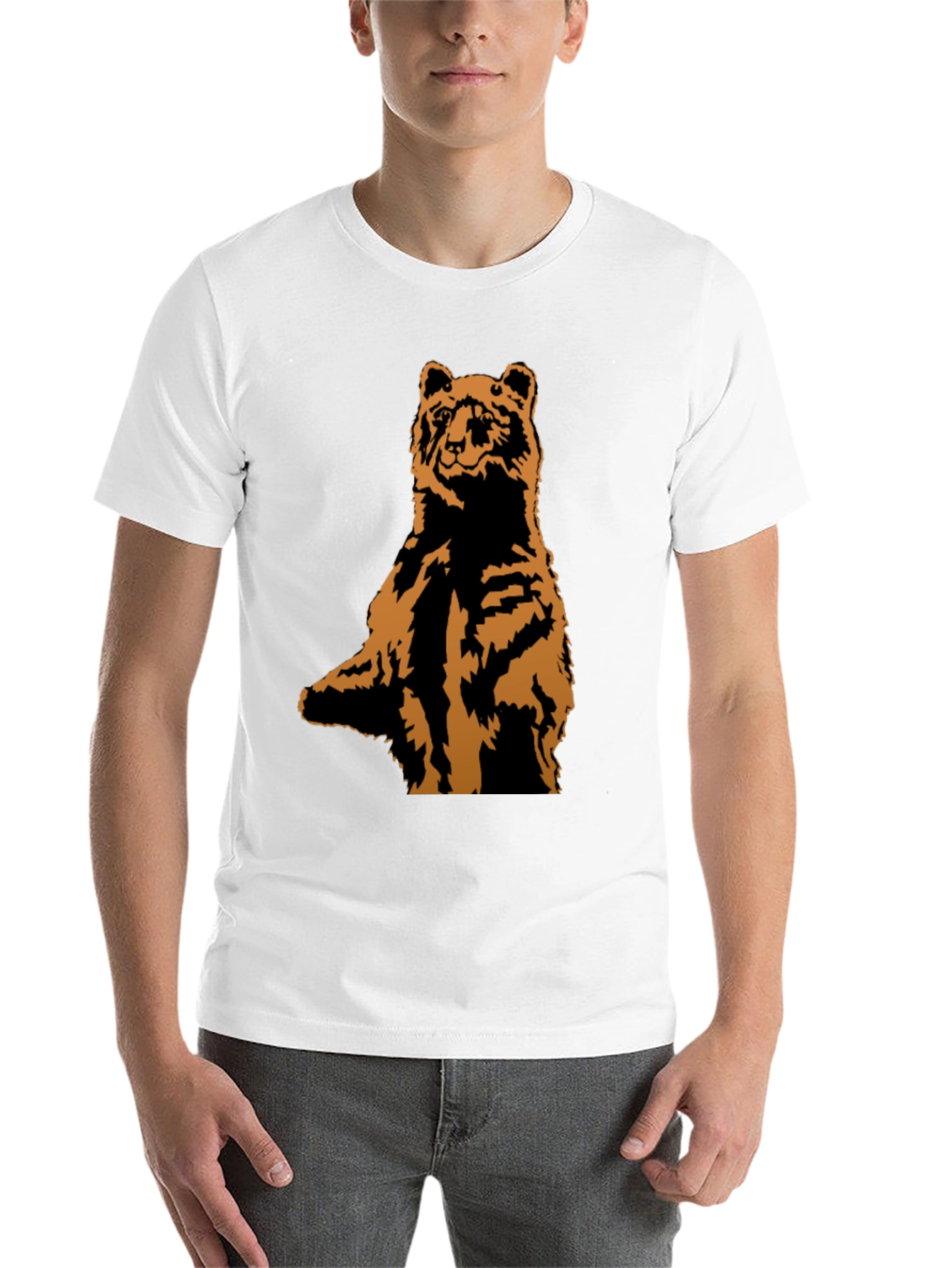 Black Cool Bear Graphic Tee - Black Short Sleeve T-Shirt view 14
