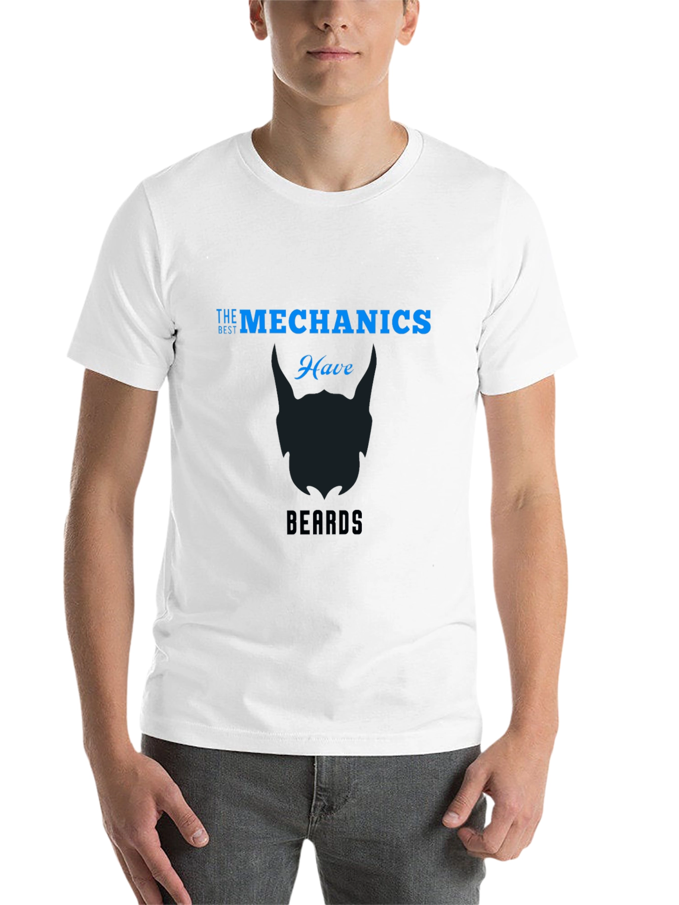 Black Mechanics with Beards Black T-Shirt view 14
