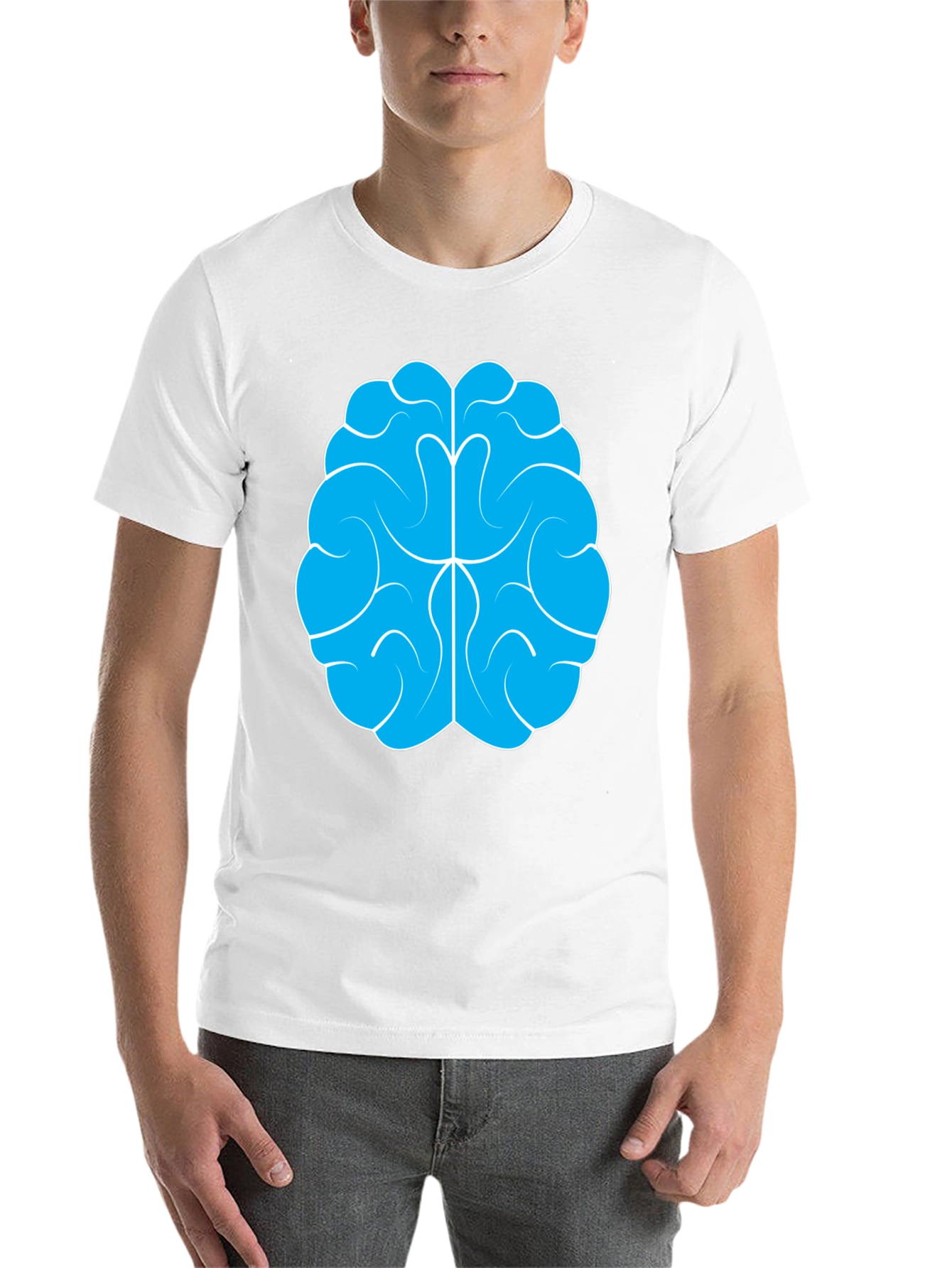 Black Brain Graphic Tee - Black Cotton Blend view 14