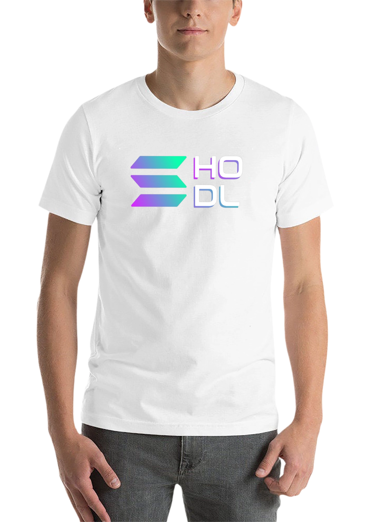 Black HODL Solana Crypto Black T-Shirt view 14