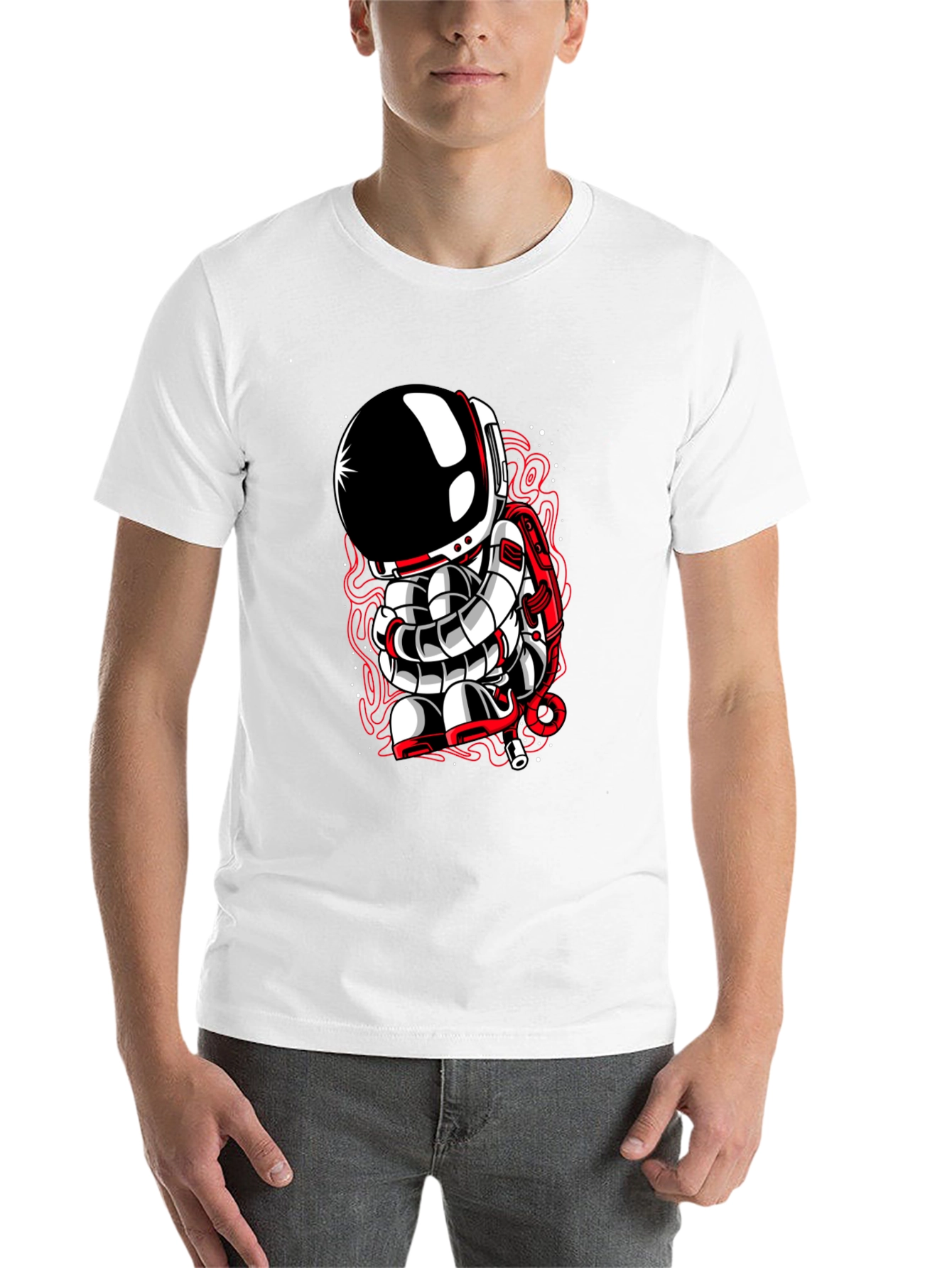 Black Astronaut Graphic Tee - Unique Spaceman Design view 14