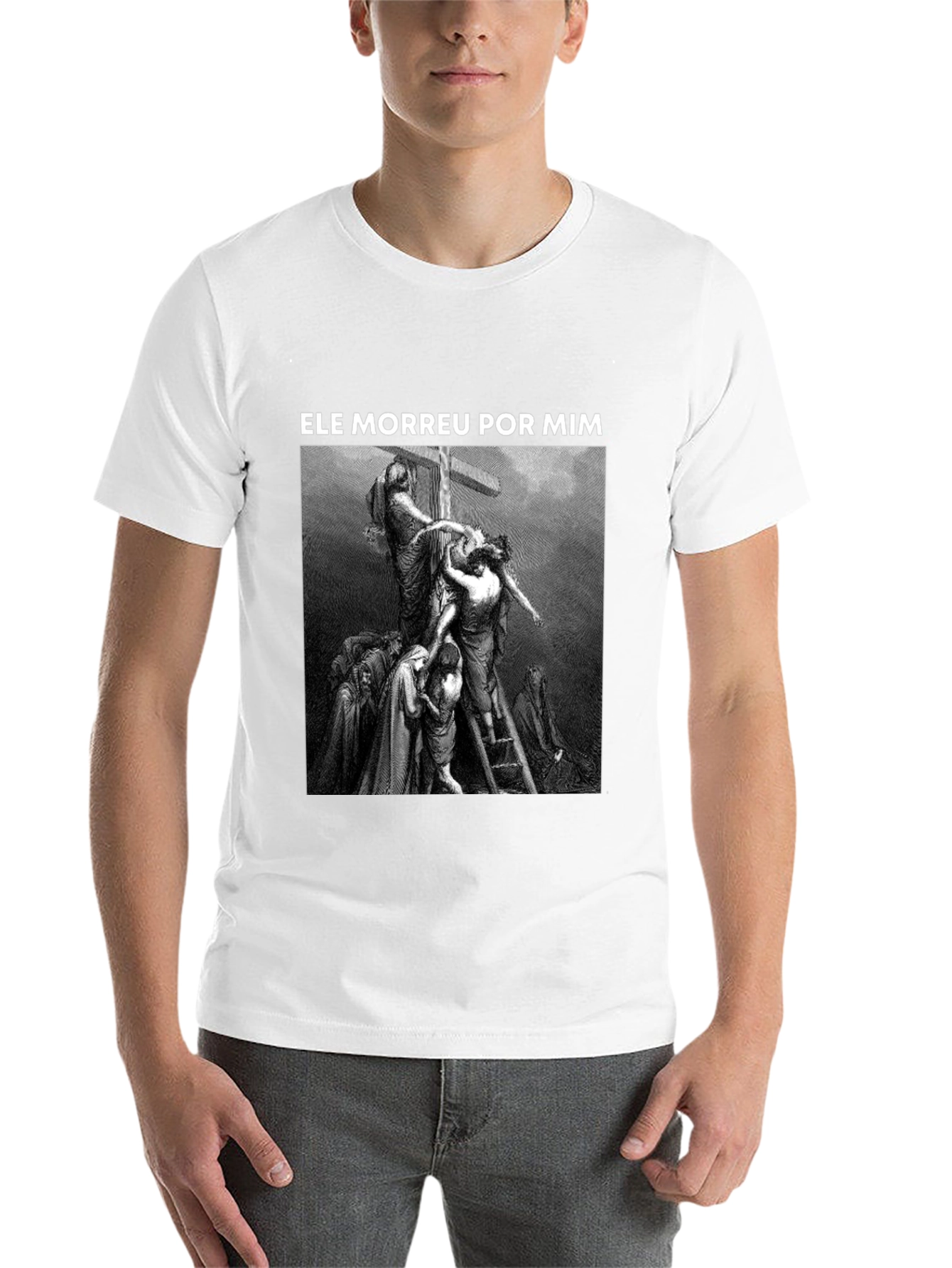 Black He Died For Me Graphic Tee - Black view 14