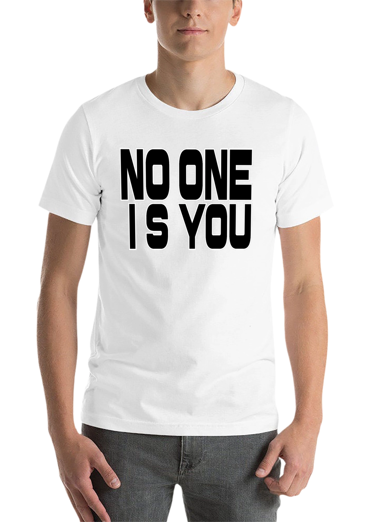 Black No One Is You Graphic Tee - Black view 14