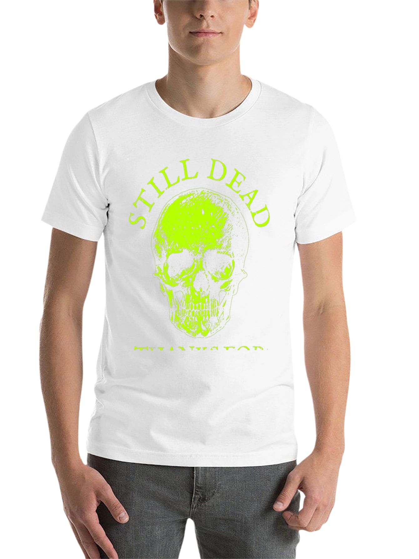 Black Still Dead Skull Graphic T-Shirt - Black view 14