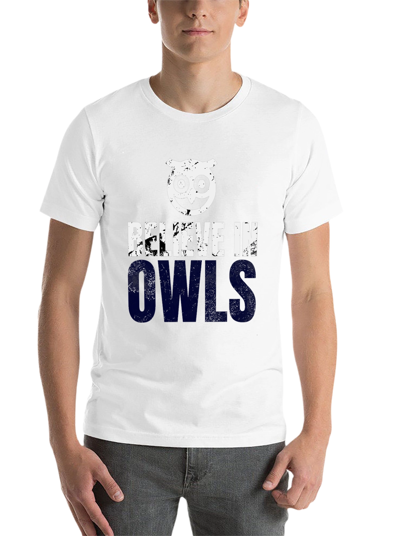 Black Believe in Owls Graphic Print T-Shirt view 14