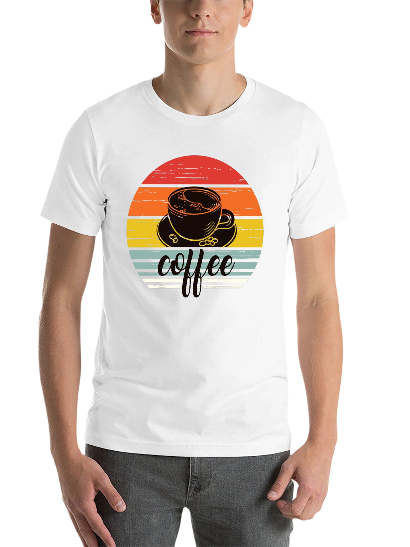 Black Coffee Sunset Graphic Tee - Retro Style Shirt view 14
