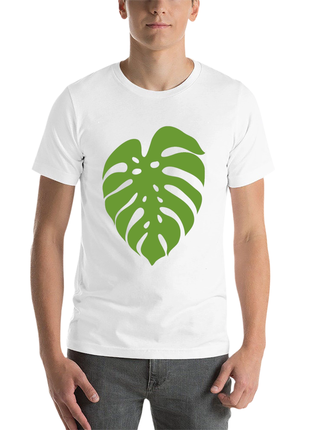 Monstera Leaf Graphic Tee - Black - 14