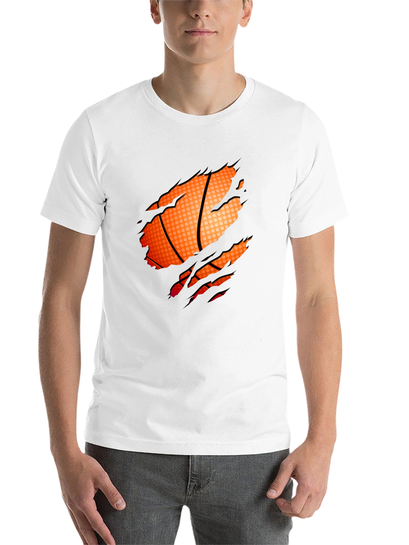 Basketball Graphic Black T-Shirt - 14