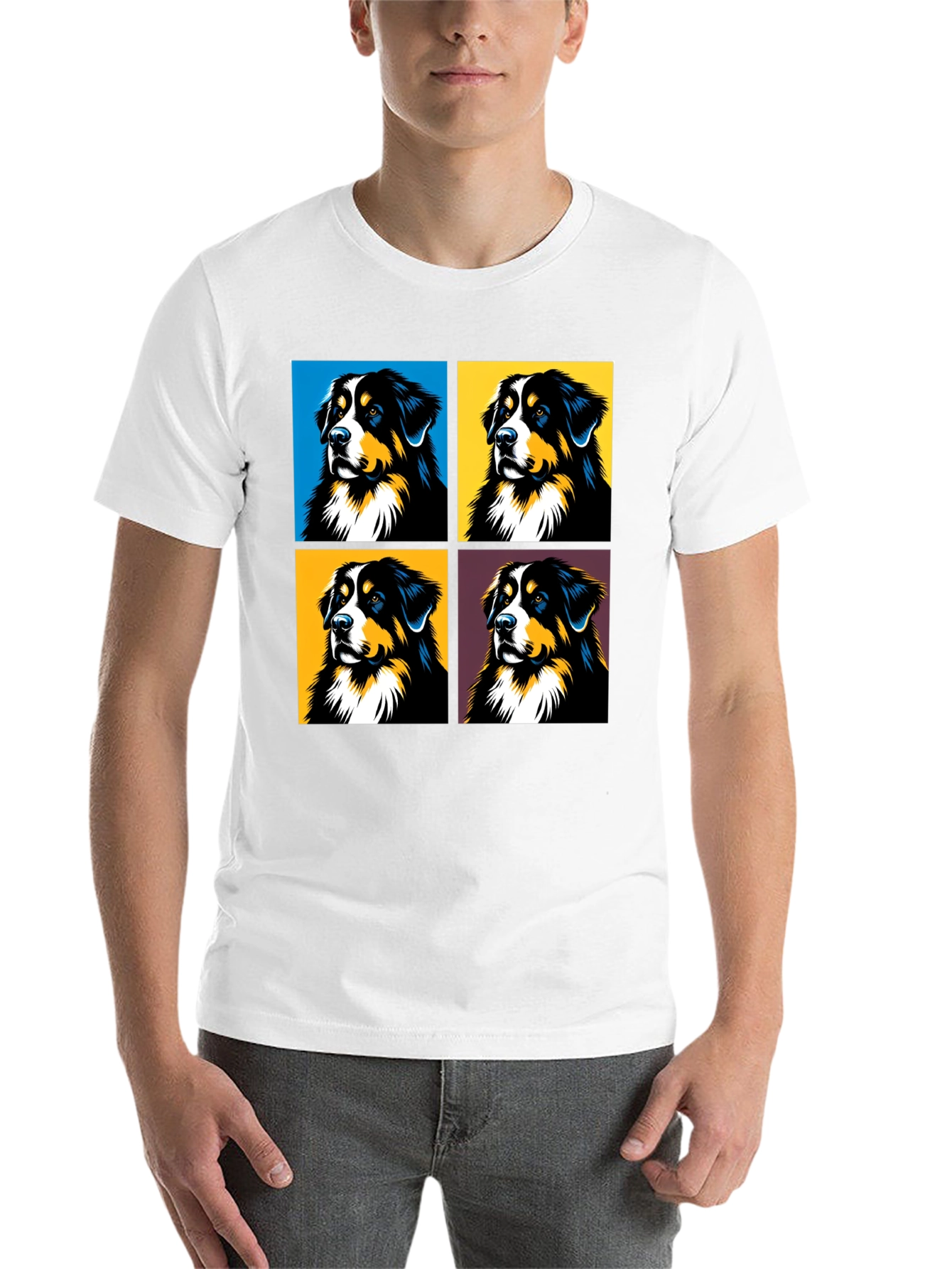 Black Dog Pop Art T-Shirt - Stylish Canine Tee view 14