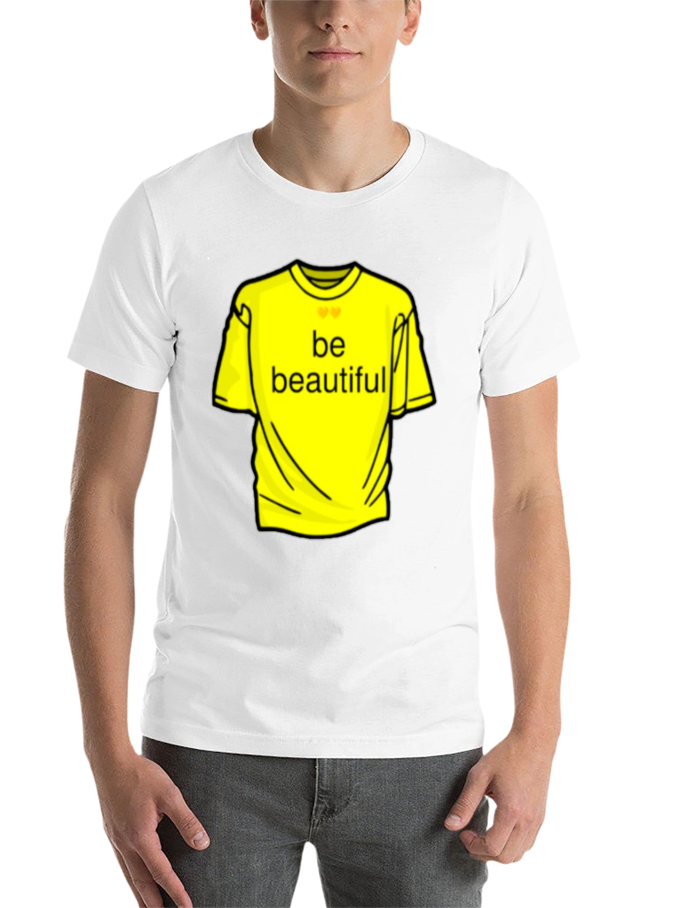 Black Be Beautiful Yellow Graphic Tee - Black Casual T-Shirt view 14