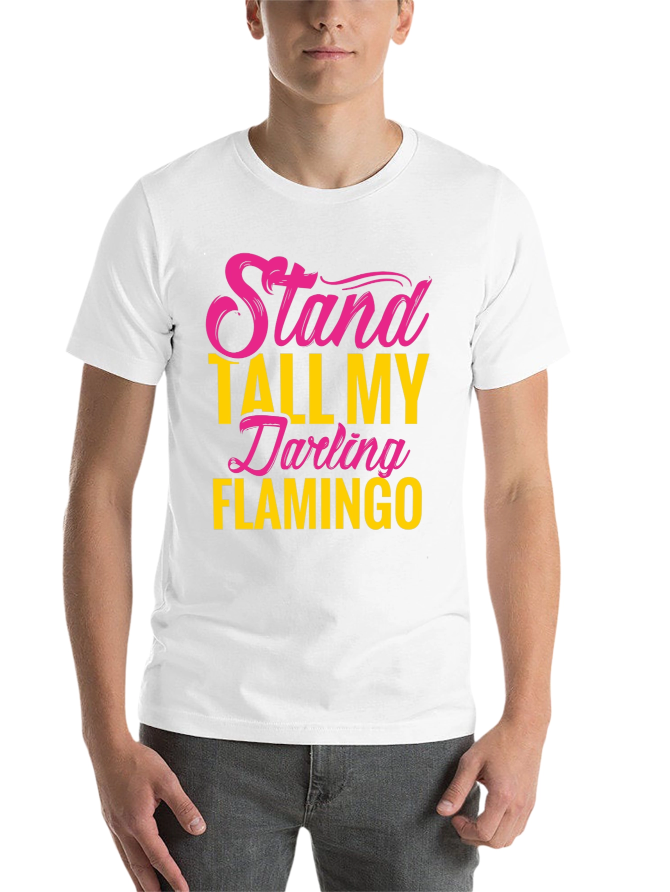 Black Stand Tall Darling Flamingo Graphic Tee view 14