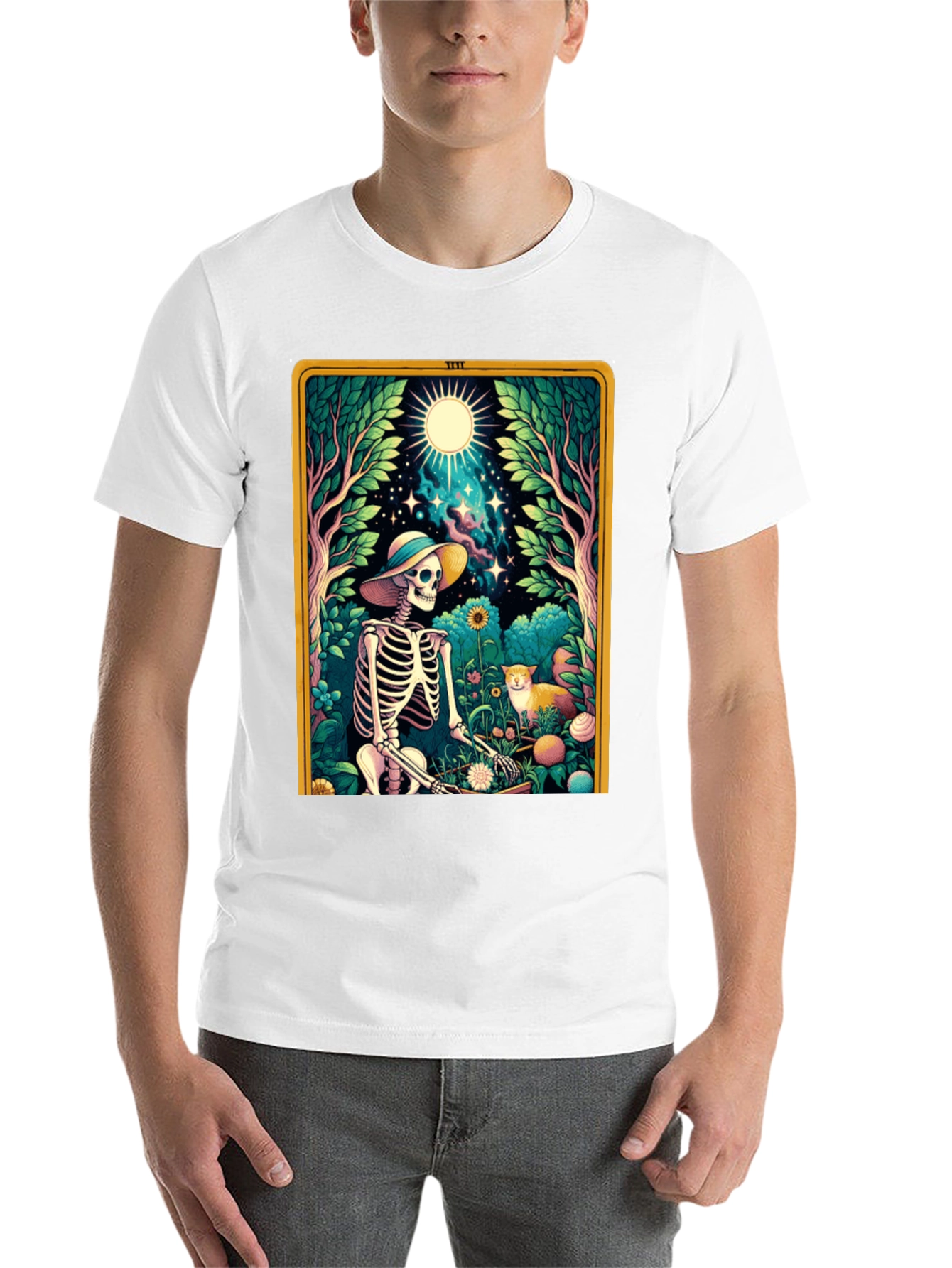 Black Skeleton Gardener Graphic Tee view 14