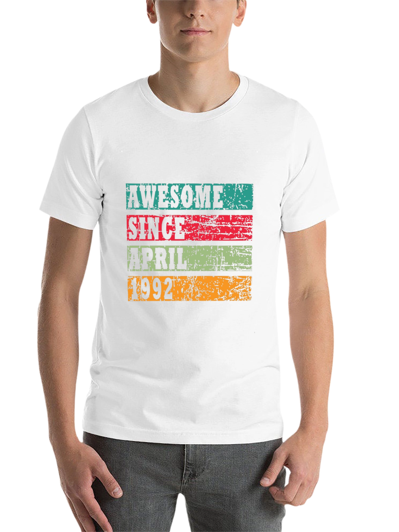 Black Awesome Since April 1992 T-Shirt view 14