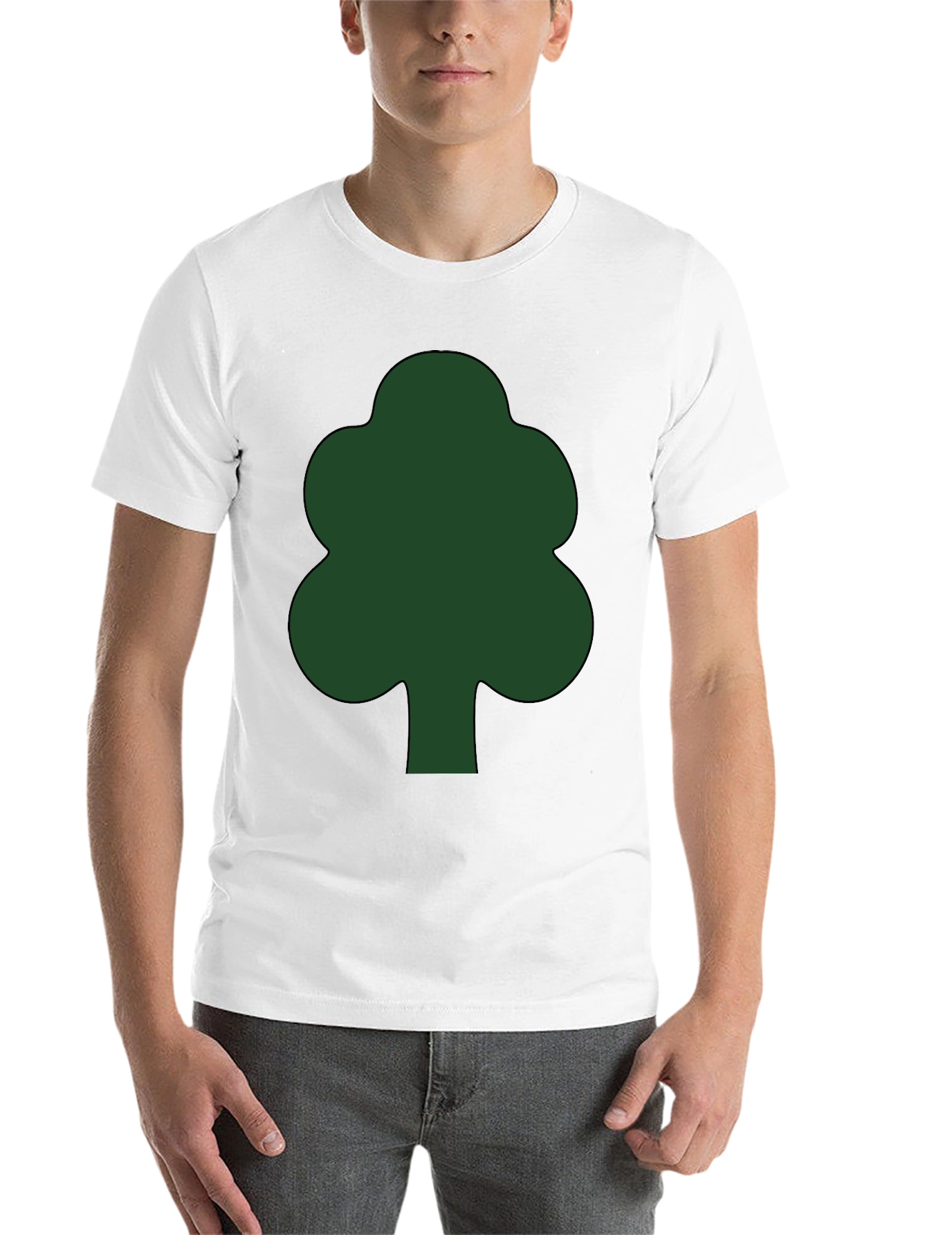 Black Green Tree Graphic Black T-Shirt view 14