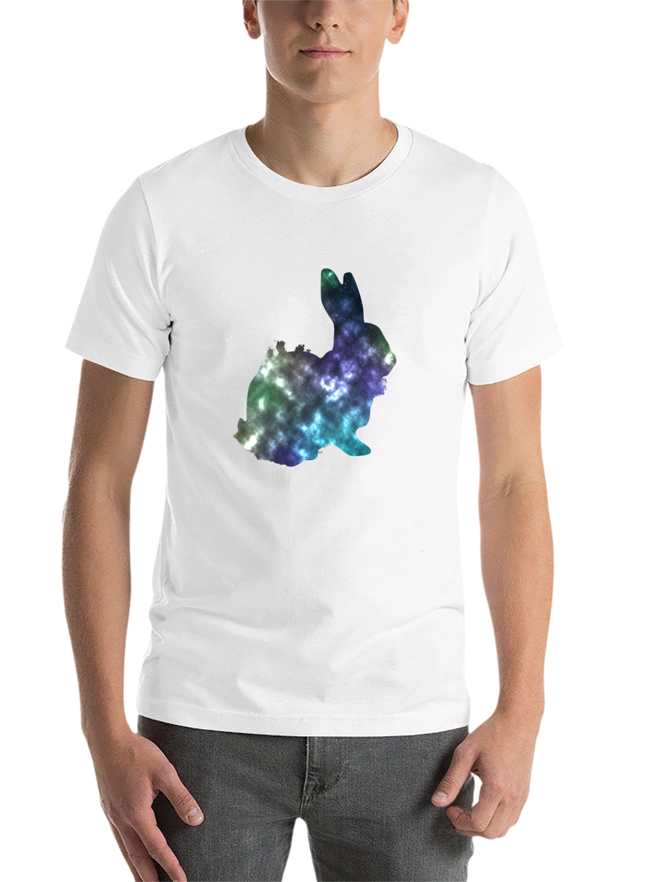 Cosmic Rabbit Black T-Shirt - 14