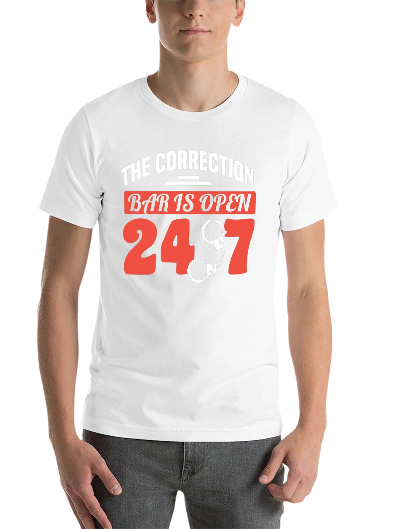 Black The Correction Bar is Open 24/7 Graphic T-Shirt view 14
