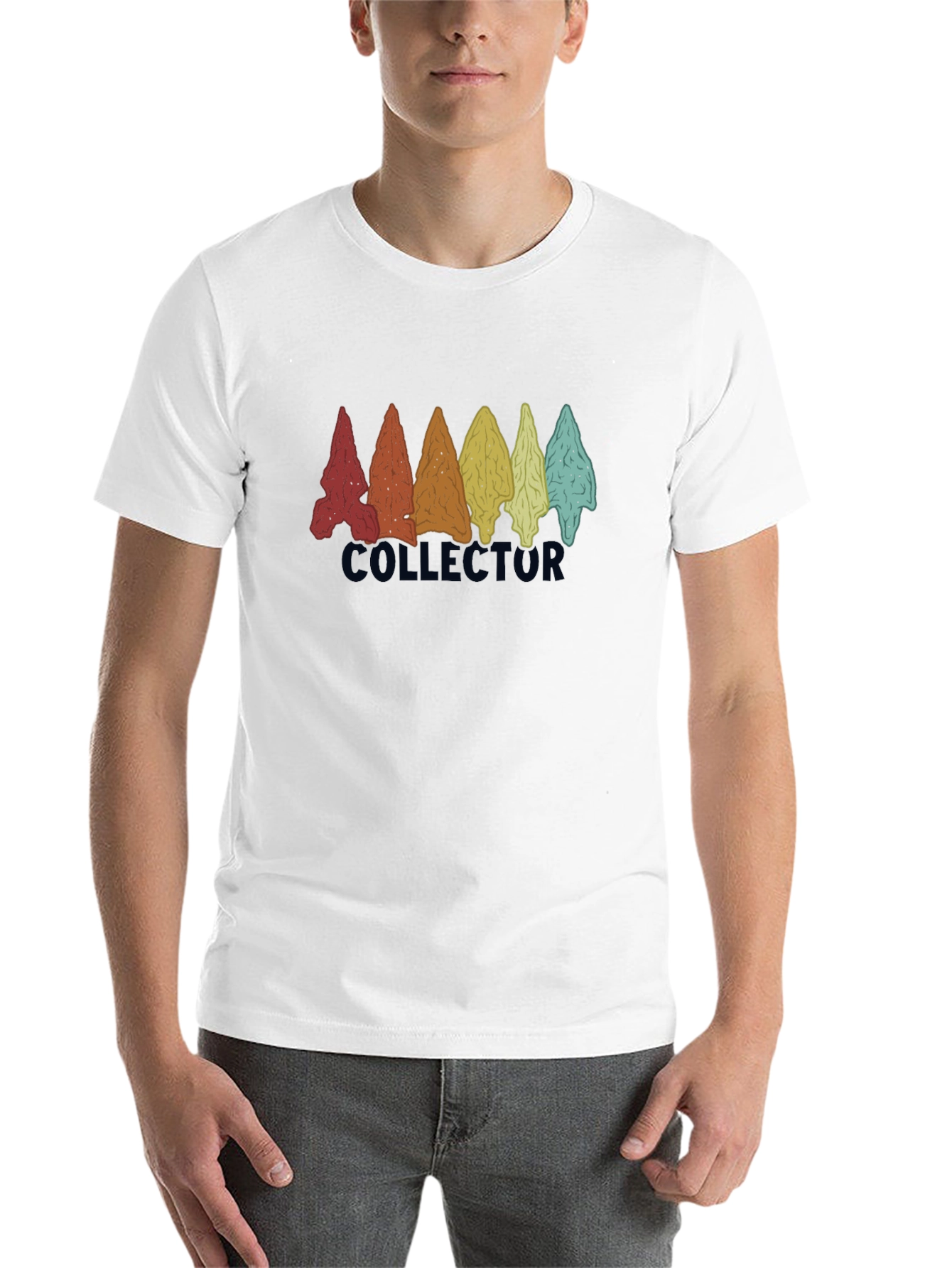 Black Collector Arrowhead T-Shirt | Unique Graphic Tee view 14