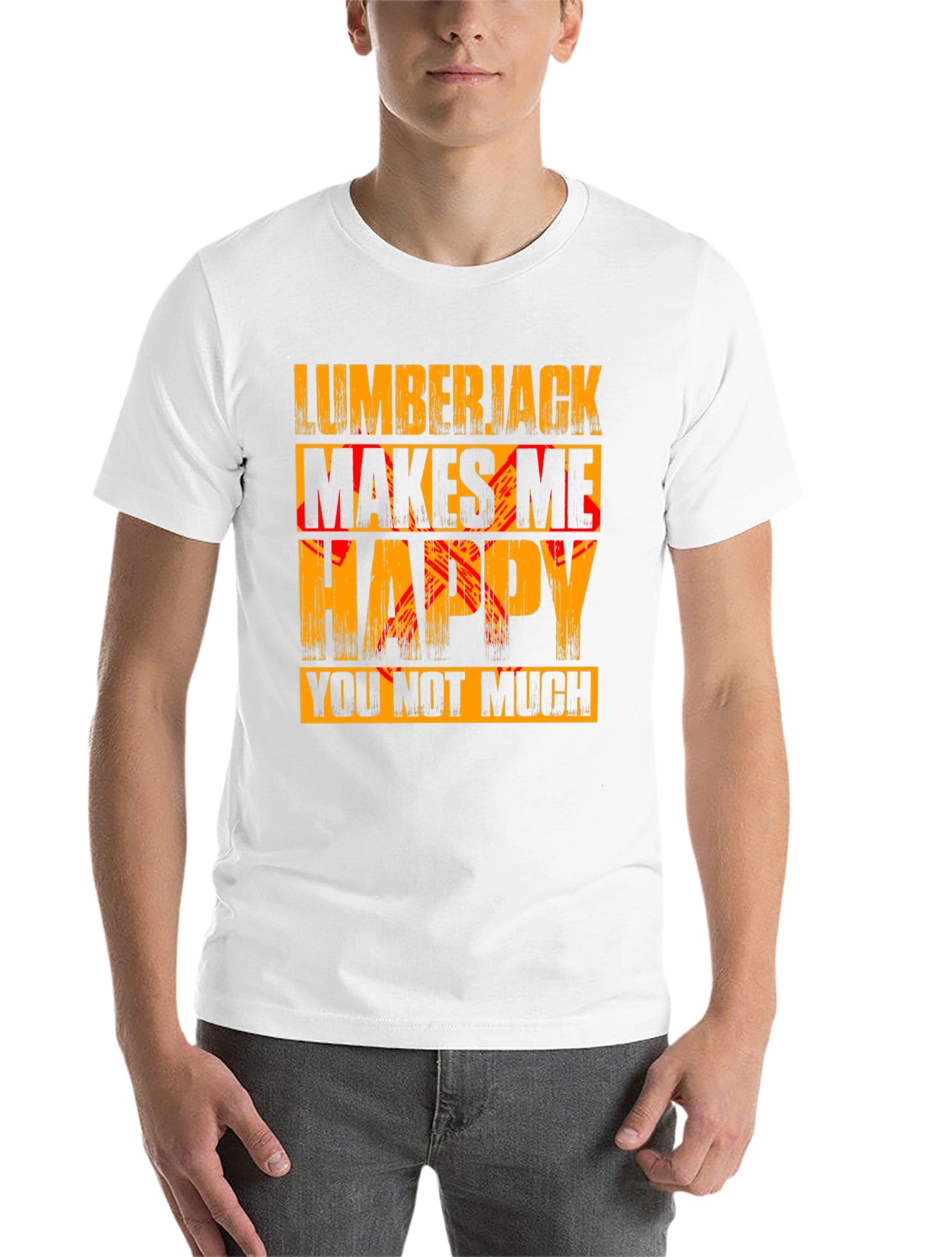 Black Lumberjack Makes Me Happy Graphic Tee view 14