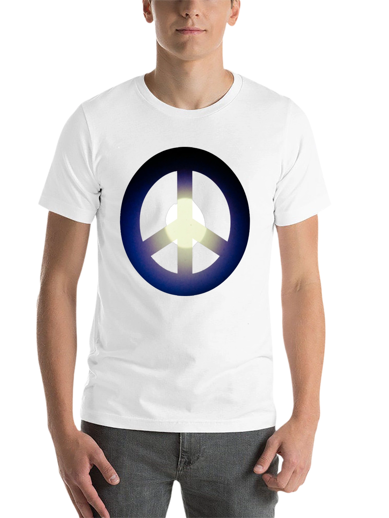 Black Peace Sign Graphic T-Shirt - Black view 14