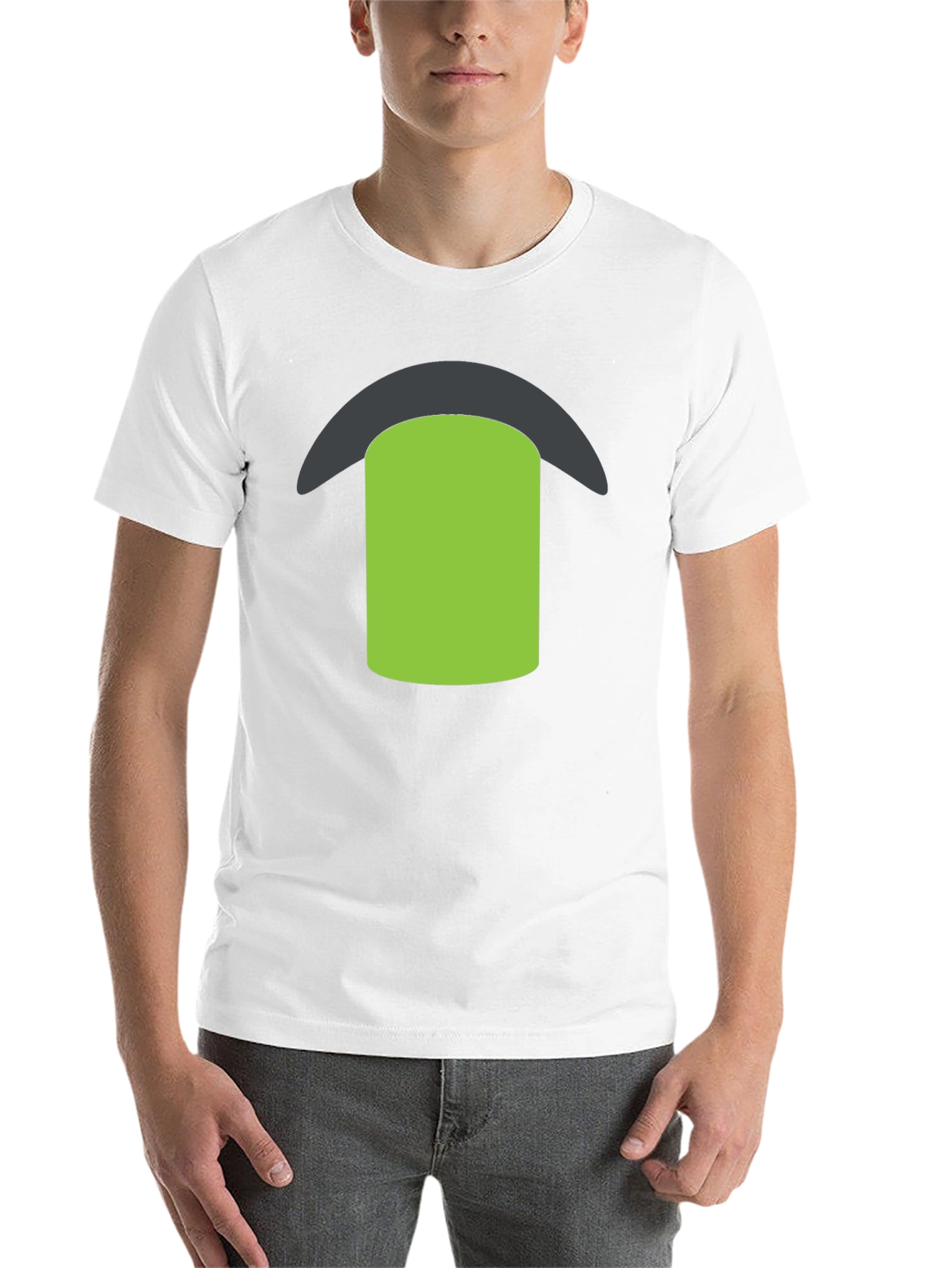 Black Black Tee with Green & Gray Graphic view 14
