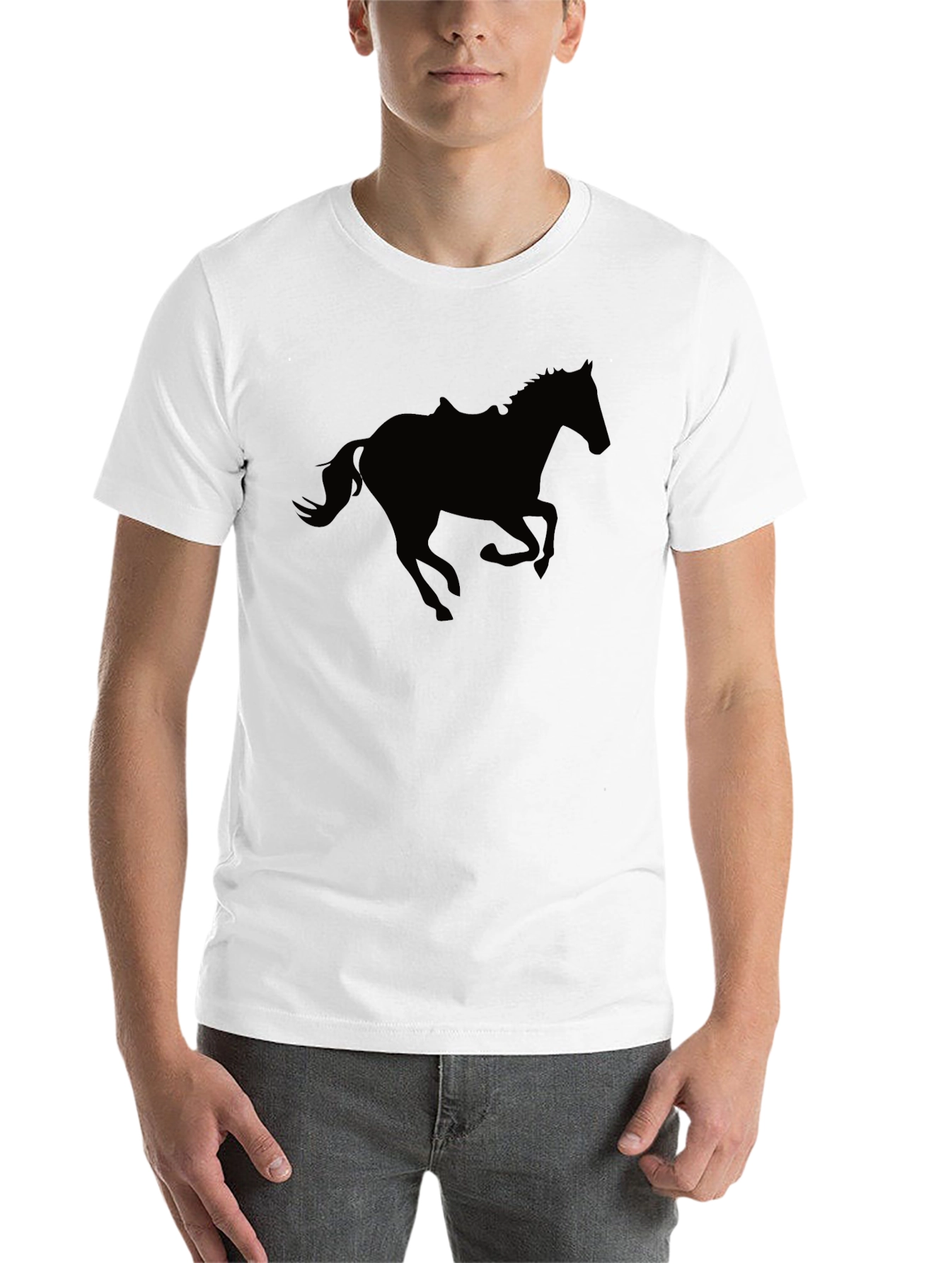 Black Black Horse Silhouette T-Shirt view 14