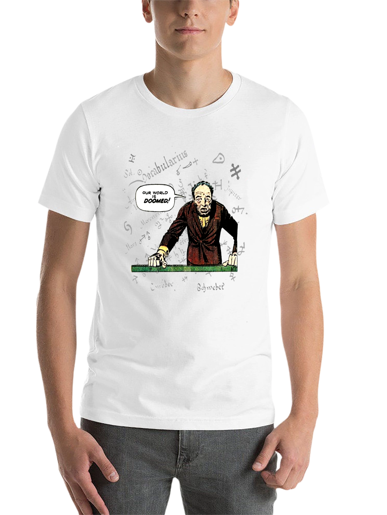 Black Doomed World Graphic T-Shirt - Unique Sci-Fi Design view 14