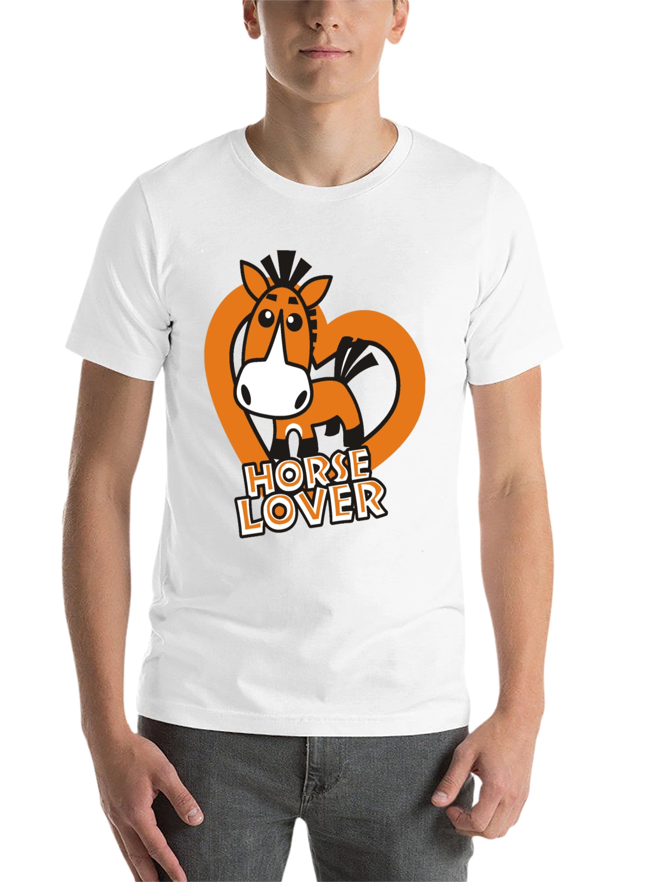 Black Horse Lover T-Shirt - Cute Cartoon Horse Design view 14