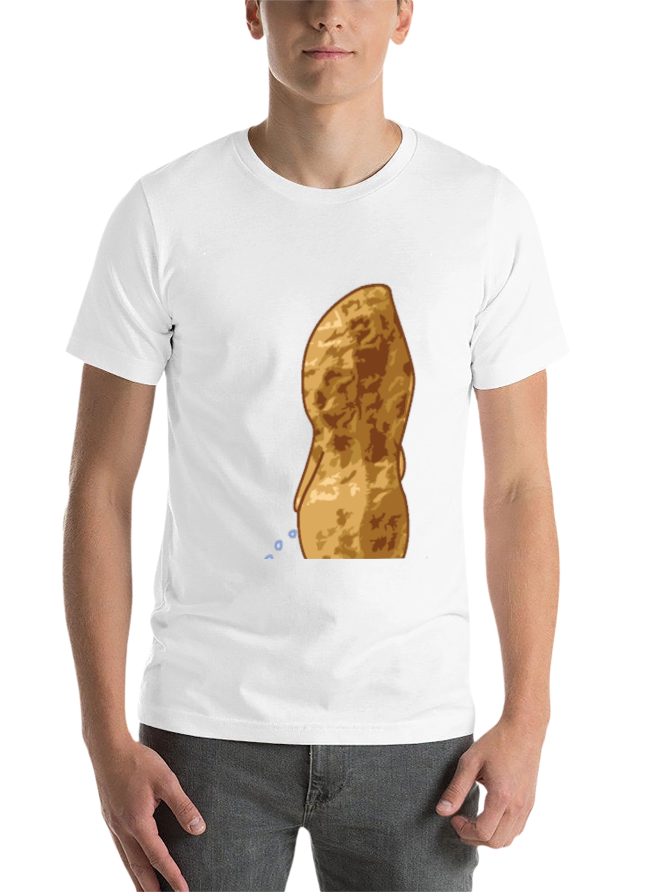 Peeing Peanut Funny Graphic T-Shirt - 14