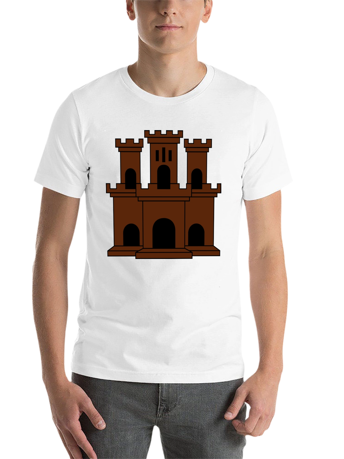 Black Castle Graphic Tee - Classic Brown Design view 14