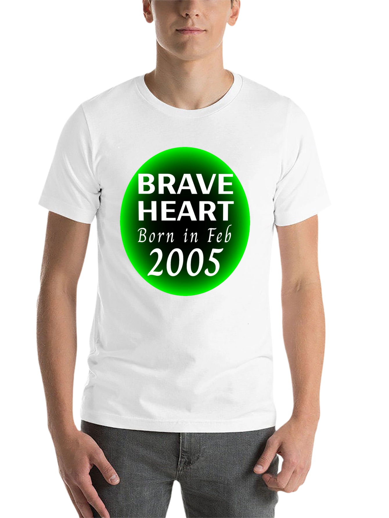 Brave Heart Born in Feb 2005 Black T-Shirt - 14