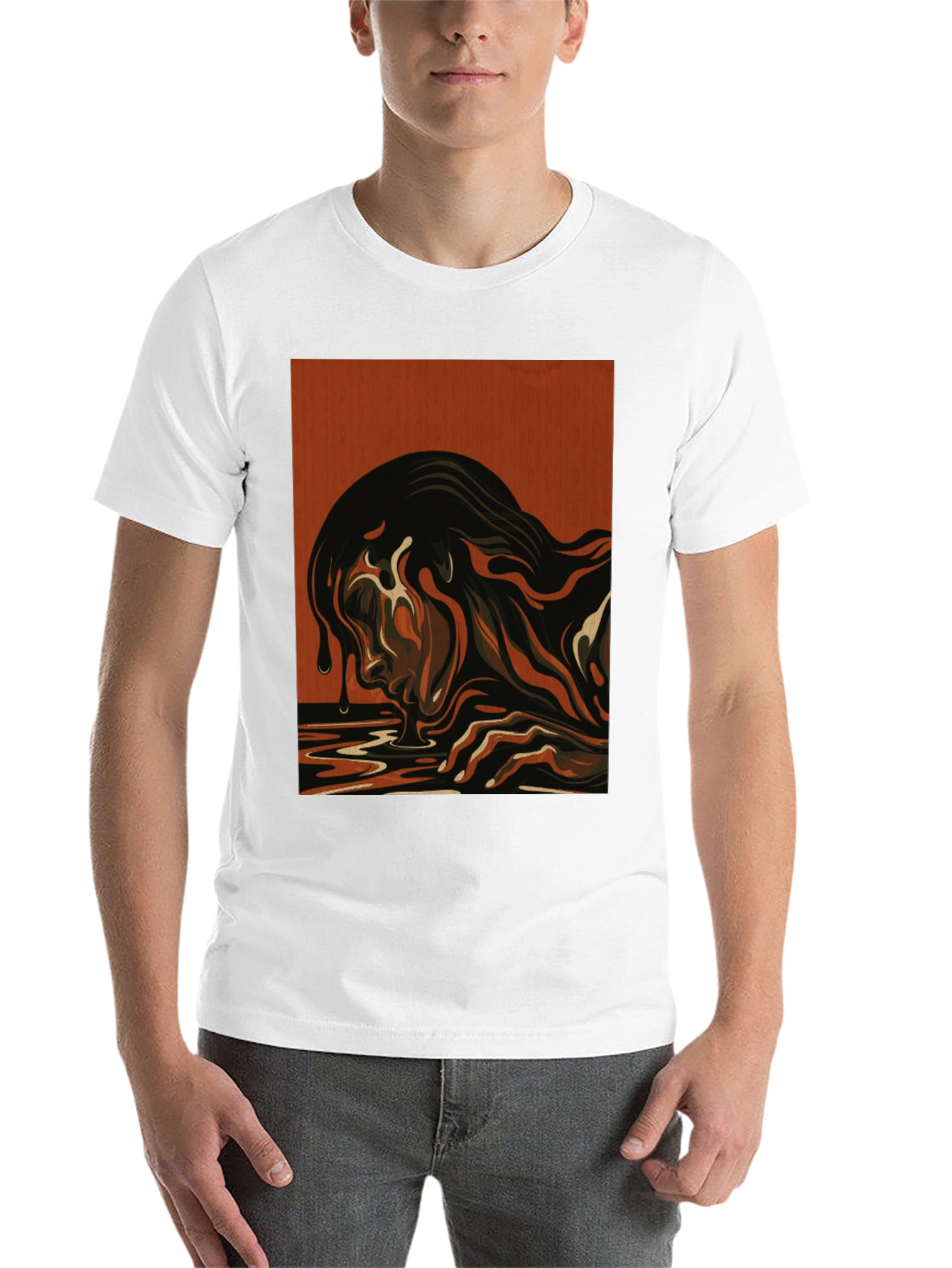 Black Artistic Drip Graphic Tee - Unique Design view 14