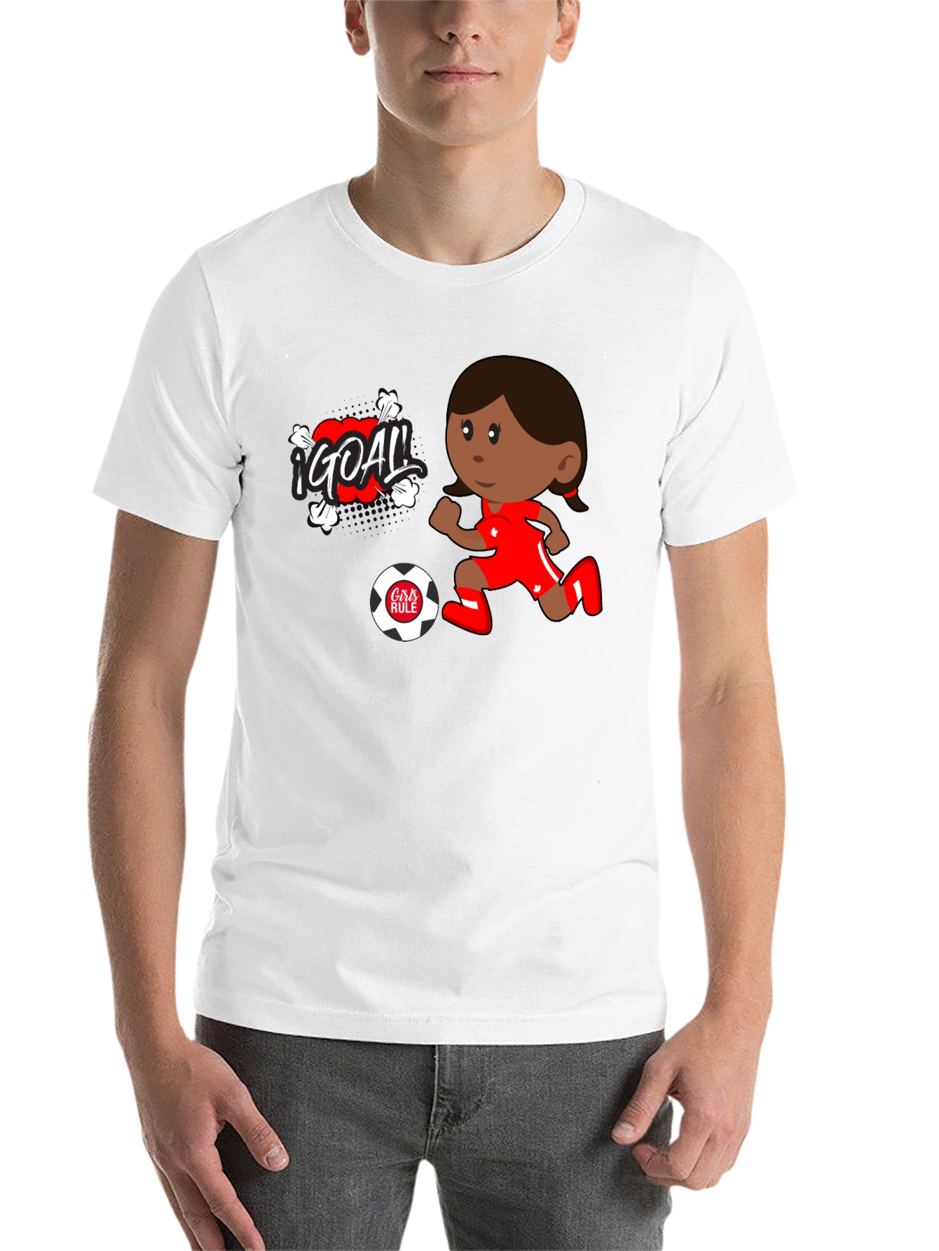 Black Girls Rule Soccer Goal T-Shirt view 14