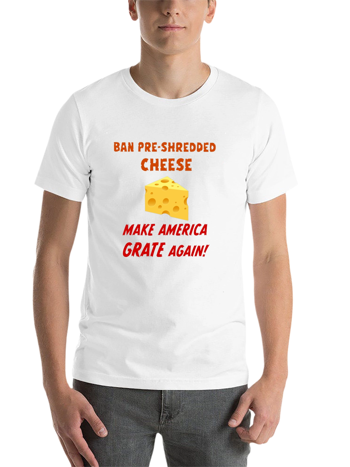 Black Ban Pre-Shredded Cheese T-Shirt - Make America Grate Again! view 14