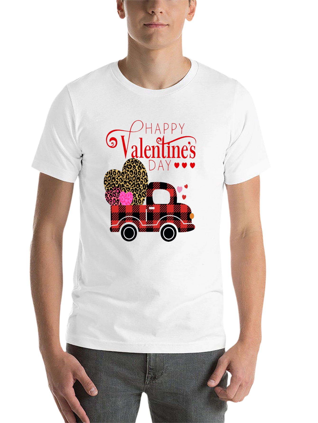 Black Valentine's Day Truck Graphic Tee view 14