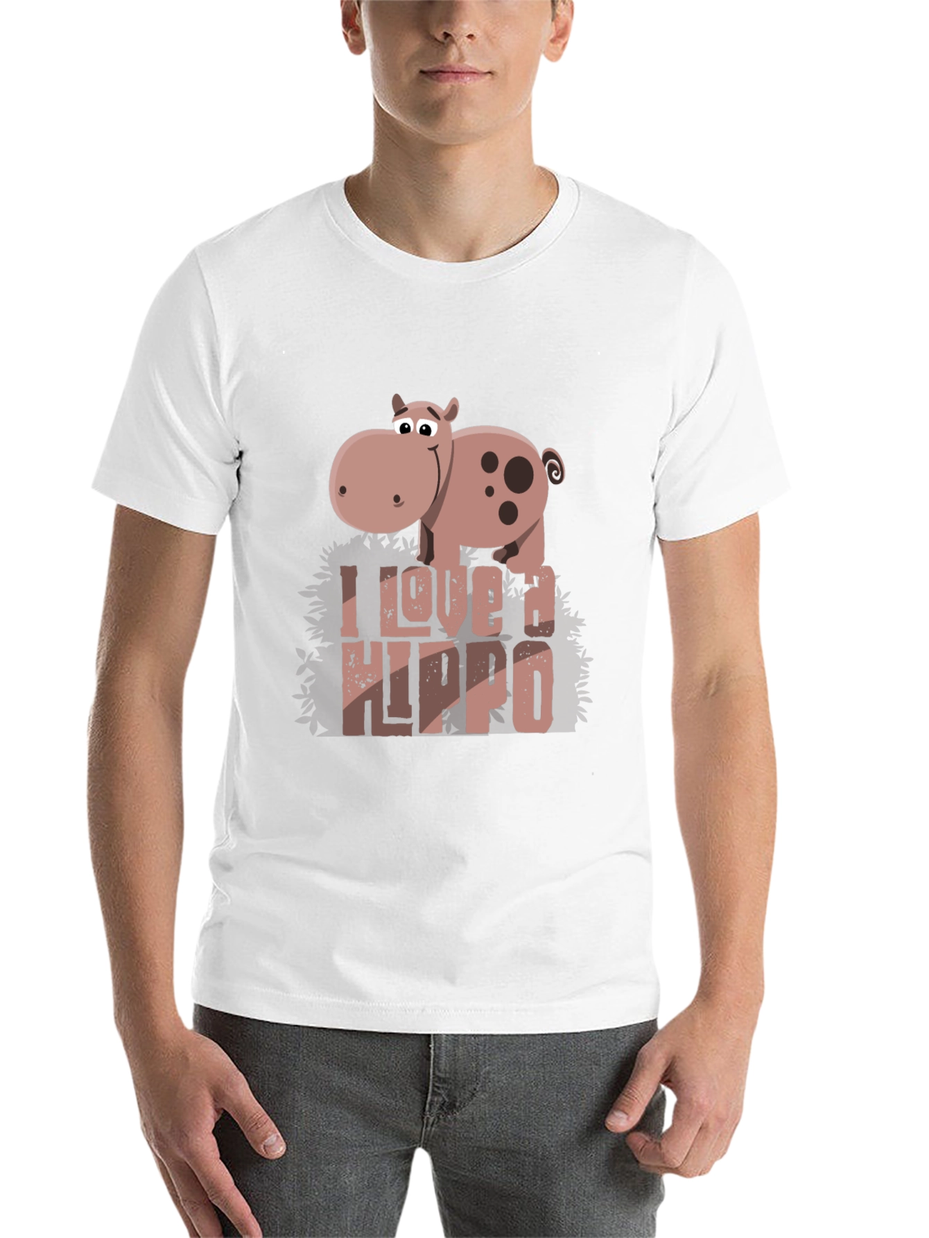 Black I Love a Hippo Graphic Tee view 14
