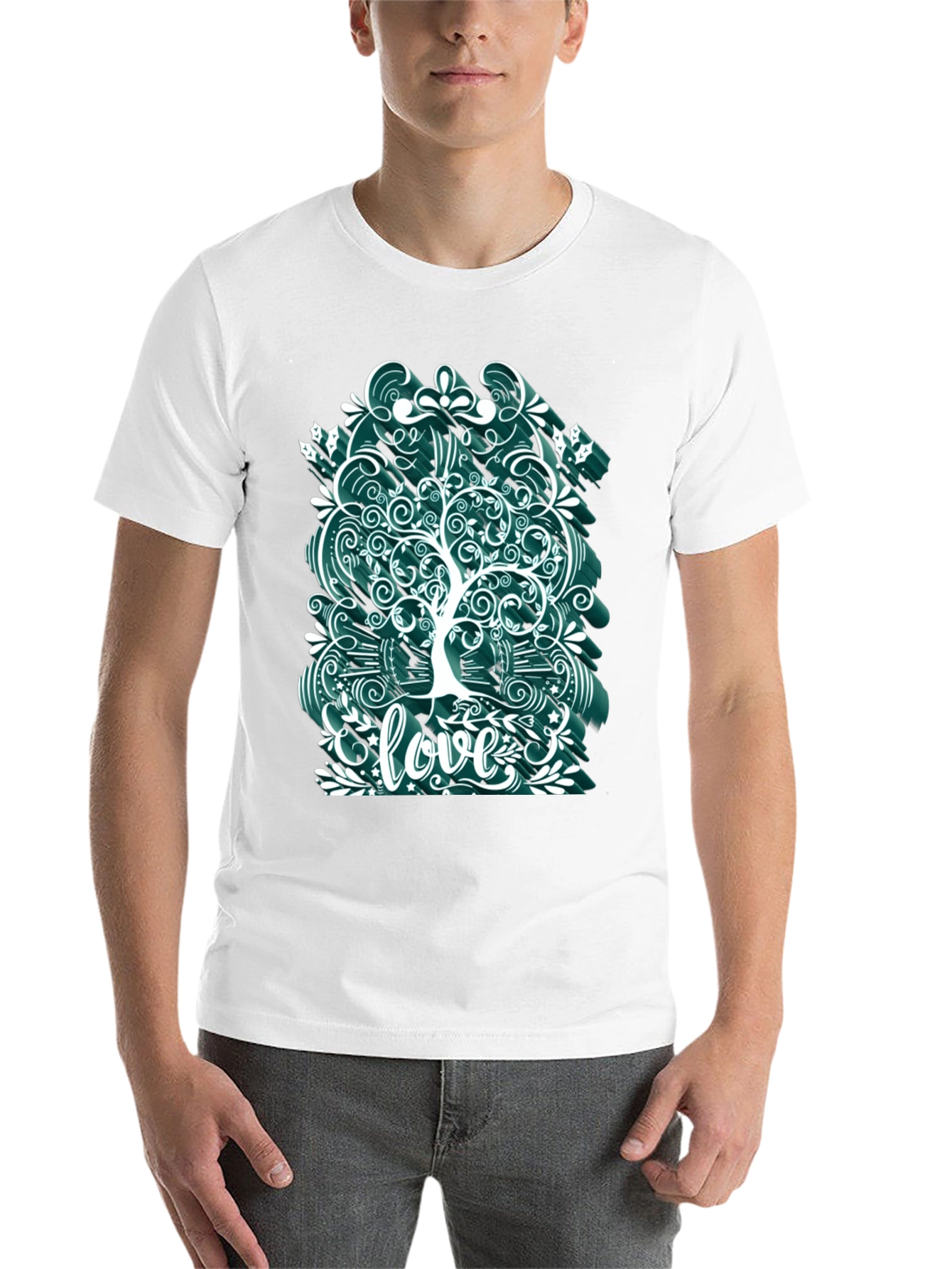 Black Love Tree Graphic Tee - Unique Artistic Design view 14