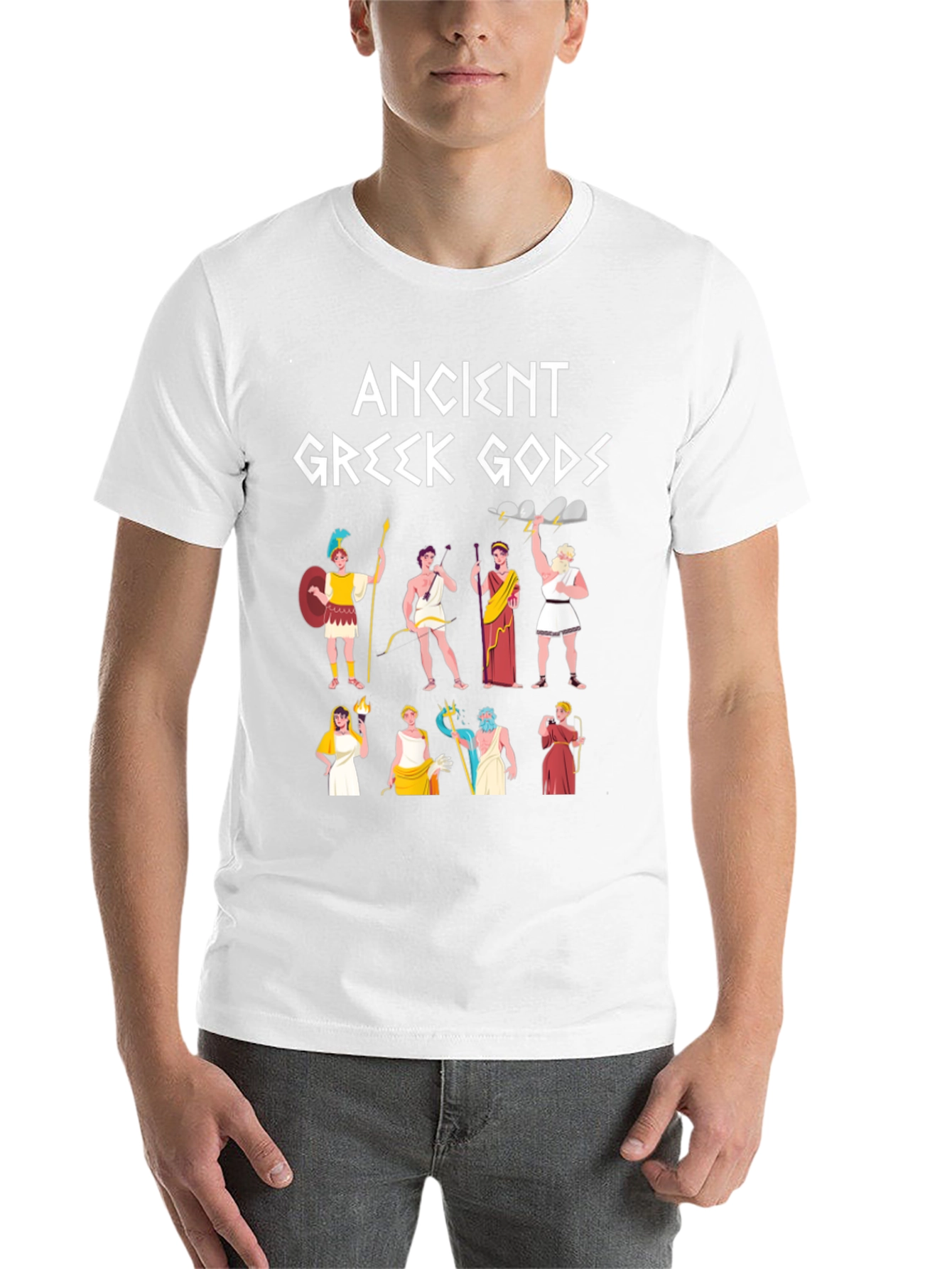 Black Ancient Greek Gods Graphic T-Shirt view 14